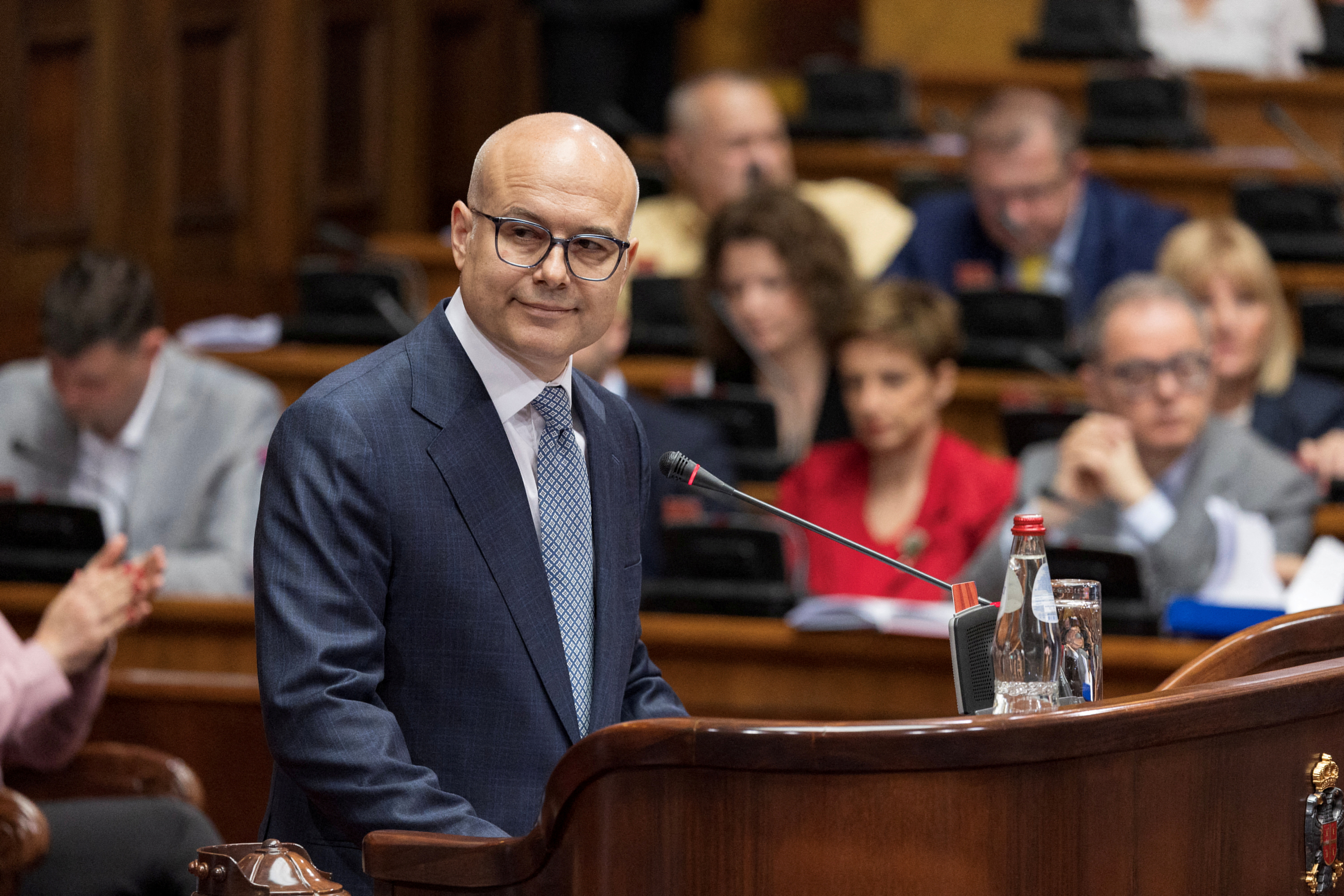 FILE PHOTO: Serbia's PM-Designate Vucevic presents government program in Belgrade