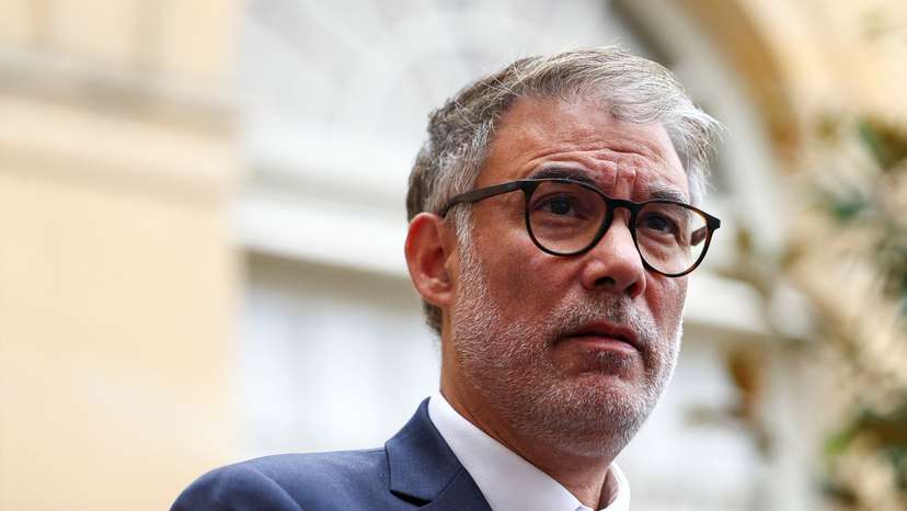 Olivier Faure, first secretary of the French Socialist Party, meets with the French Prime Minister, in Paris