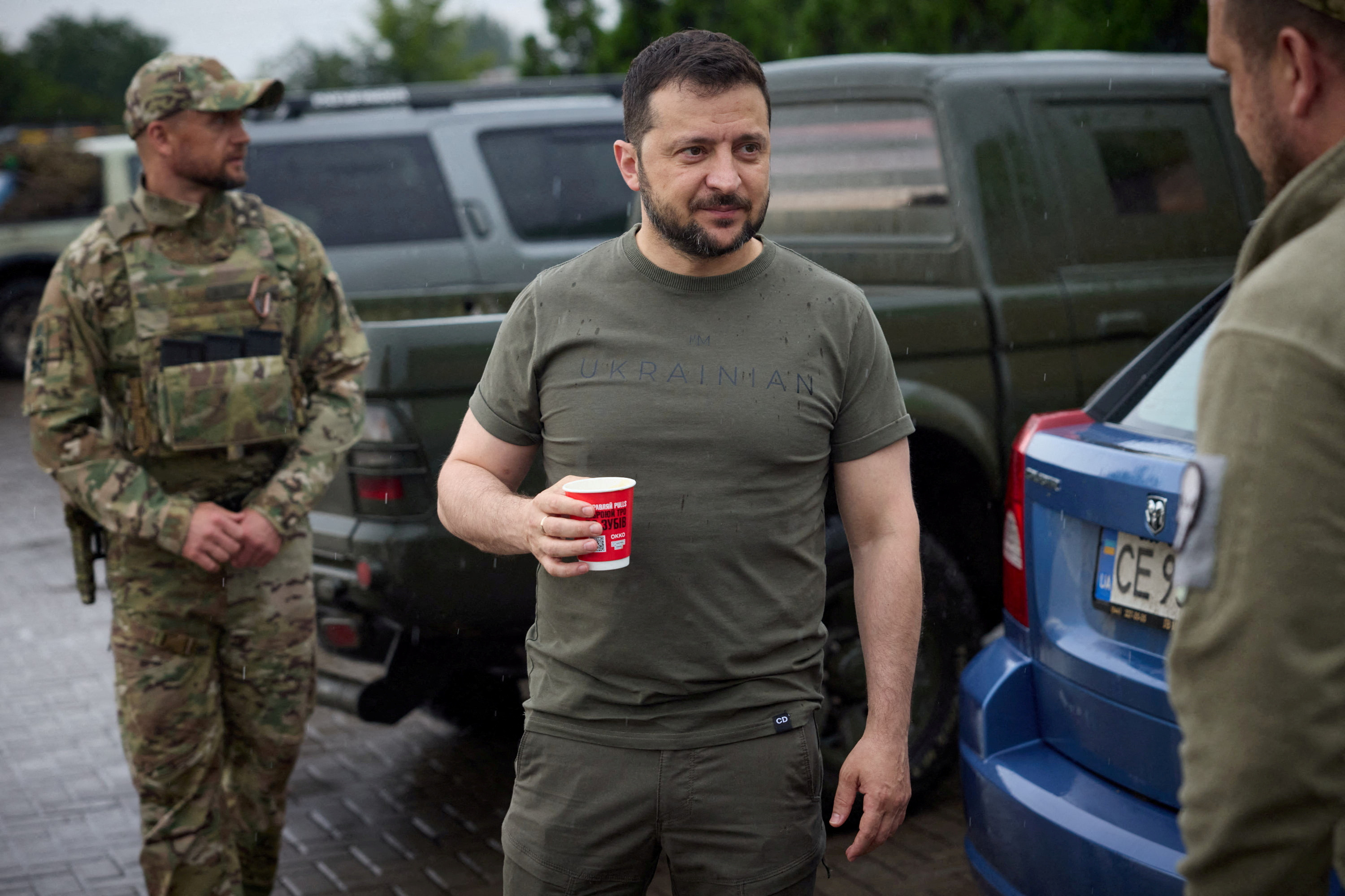Ukraine's President Zelenskiy visits Donetsk region