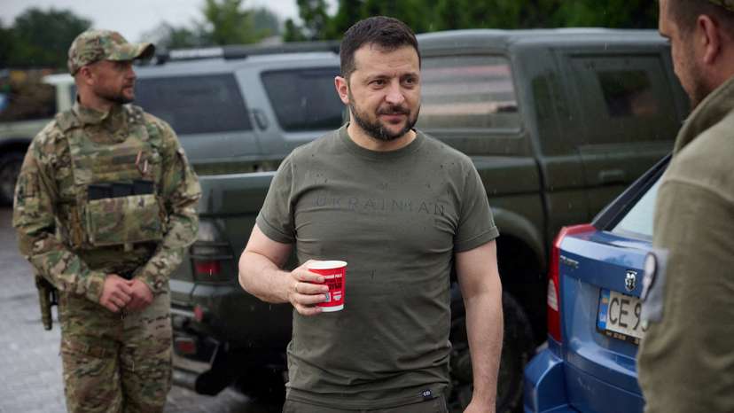 Ukraine's President Zelenskiy visits Donetsk region
