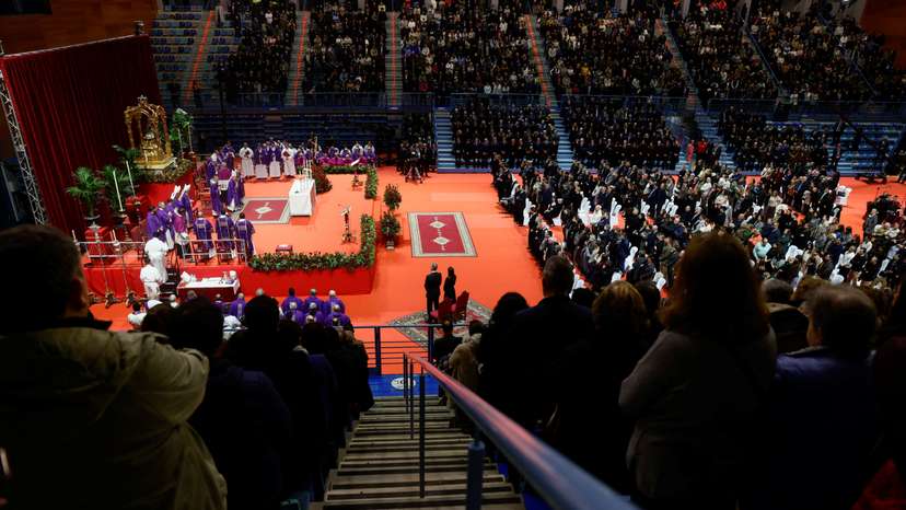 Funeral mass in memory of the victims of the deadly derailment of two high-speed trains in Adamuz, in Huelva
