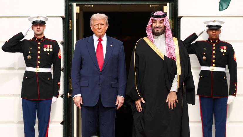 U.S. President Donald Trump meets Saudi Crown Prince Mohammed bin Salman at the White House in Washington