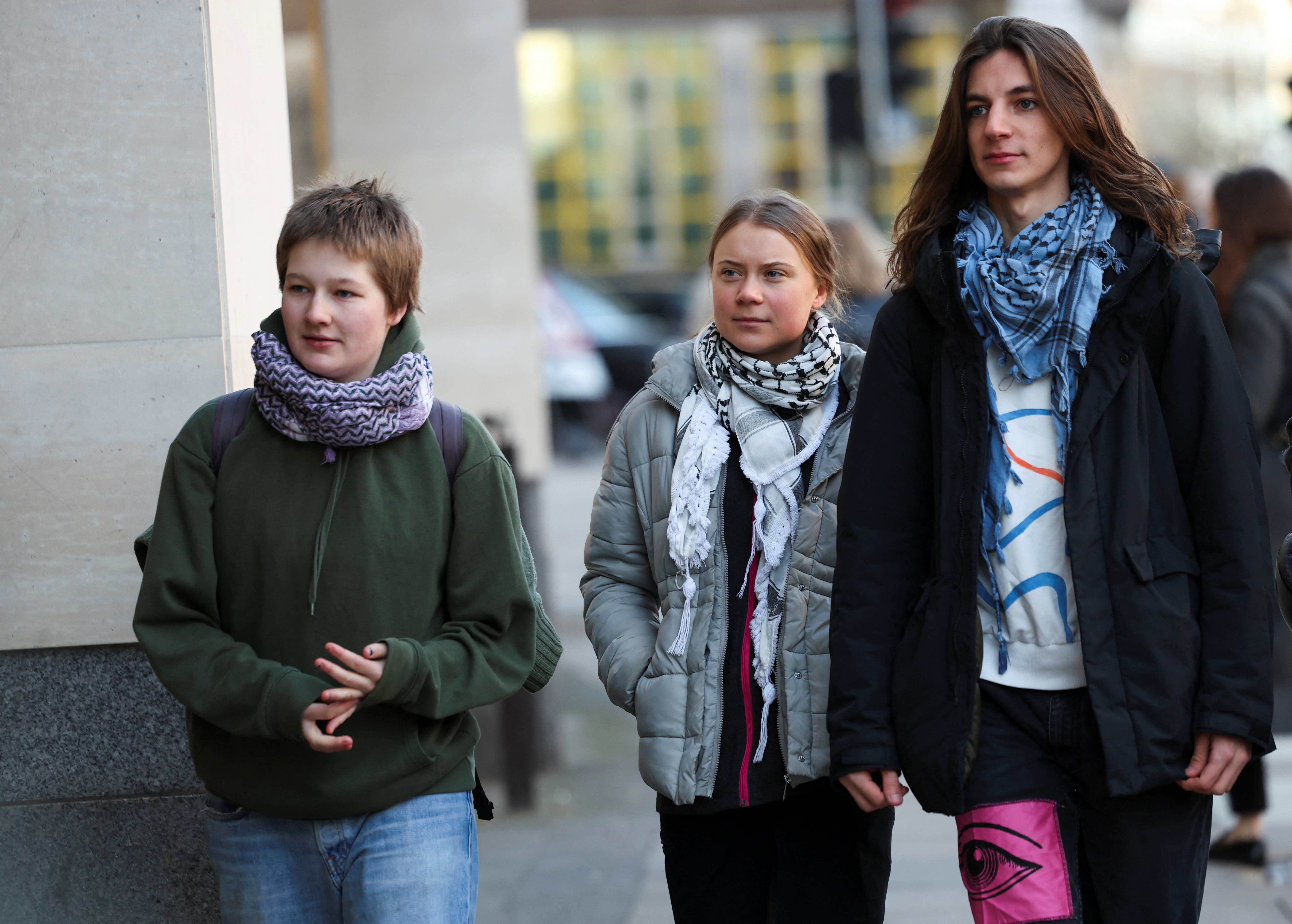 Climate activist Greta Thunberg attends a trial at Westminster Magistrates' Court, in London