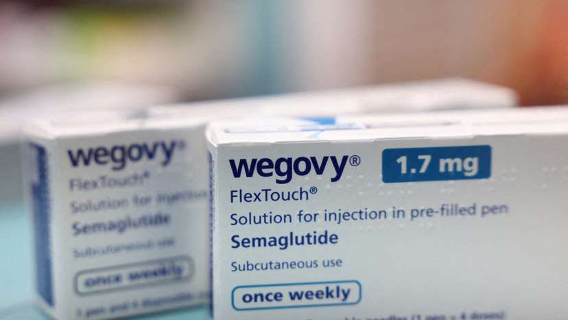 FILE PHOTO: Boxes of Wegovy made by Novo Nordisk are seen at a pharmacy in London