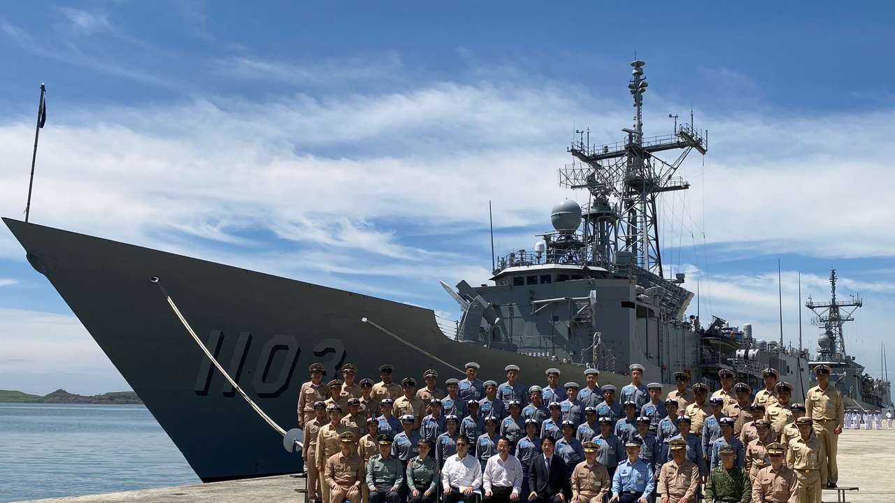 Taiwan's President Lai Ching-te visits Magong navy base in Penghu