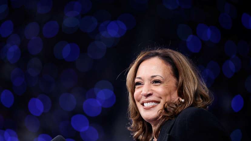 Democratic presidential nominee and U.S. Vice President Kamala Harris holds a campaign rally in Greensboro