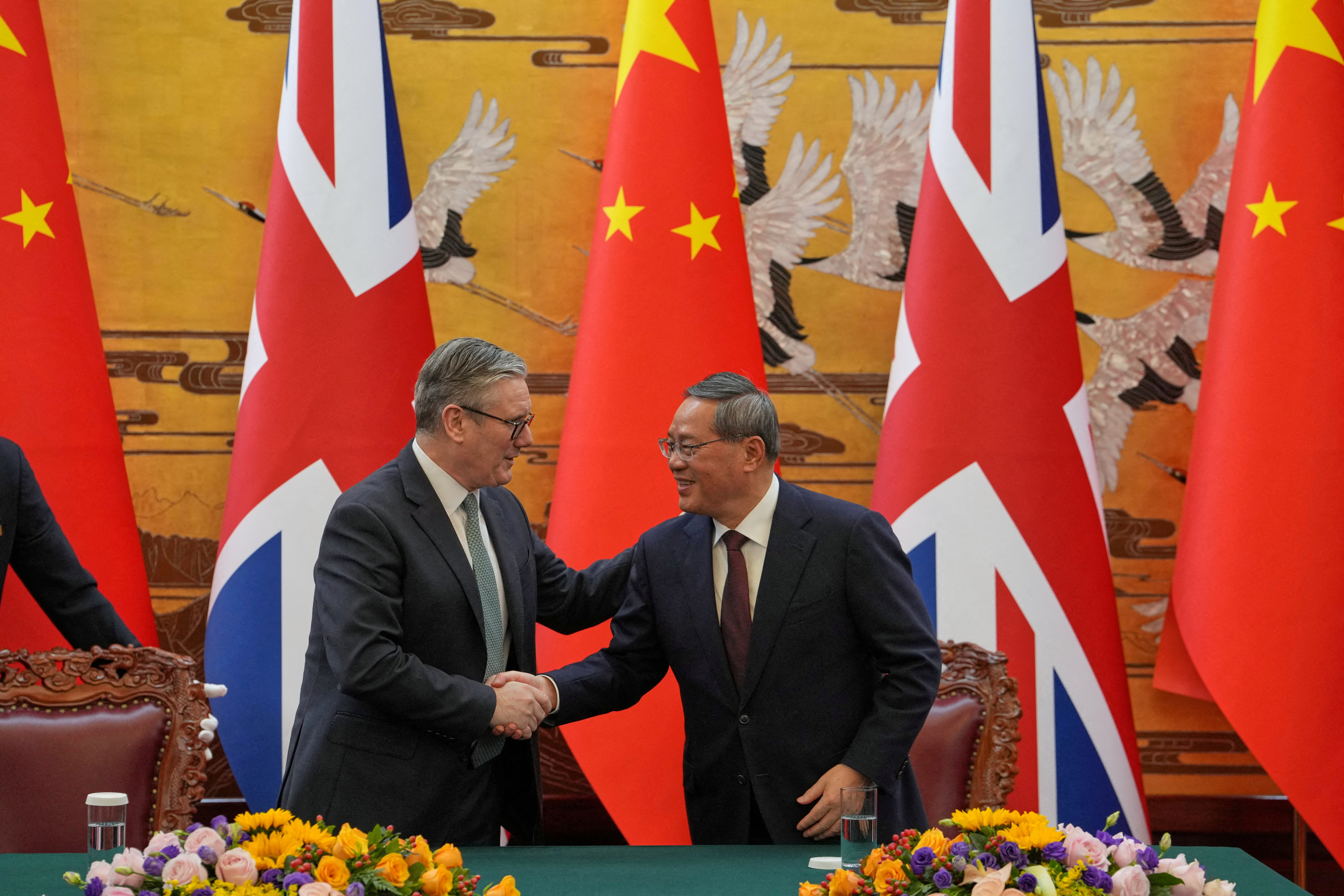 Britain's PM Keir Starmer visits China