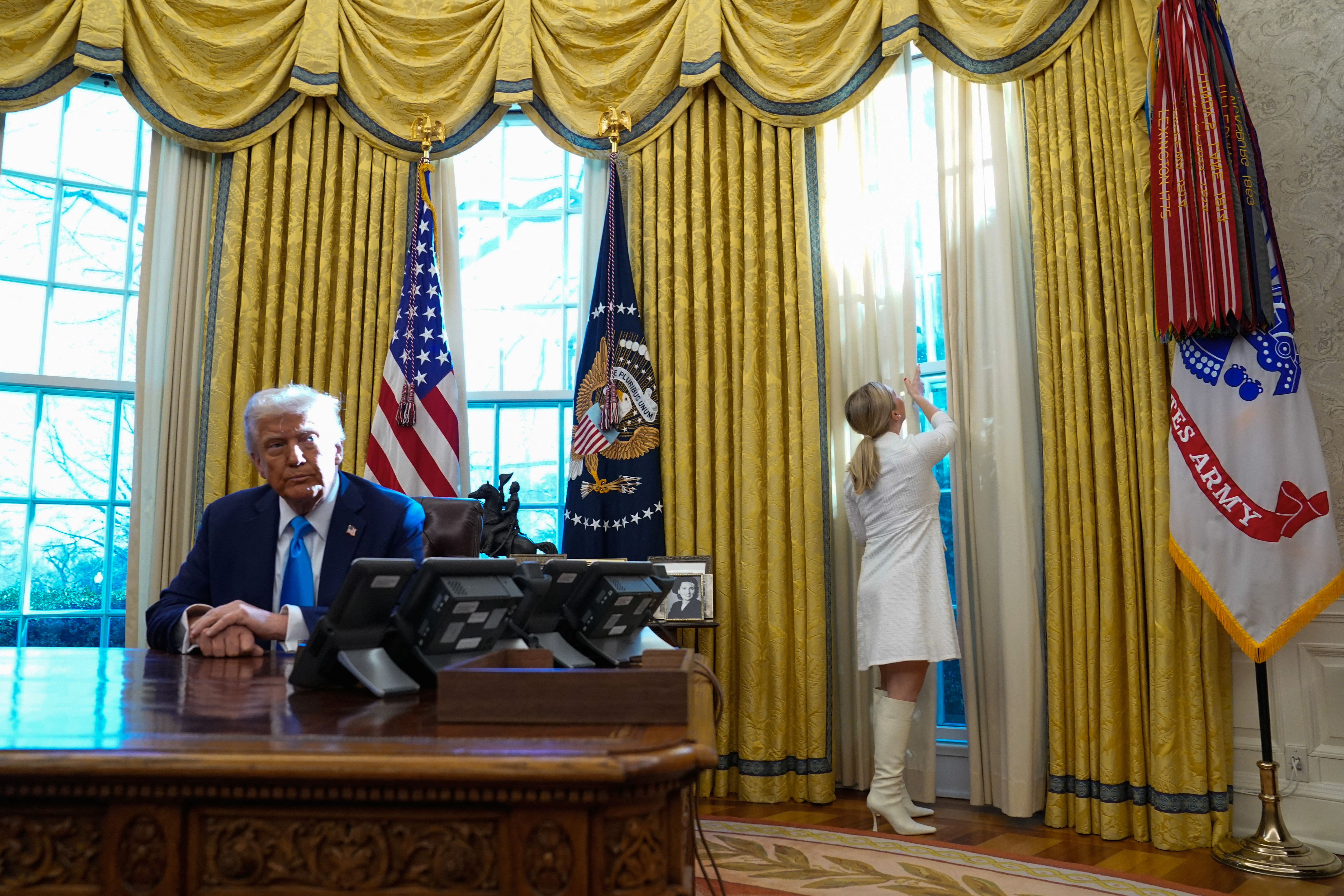 U.S. President Donald Trump at the Oval Office in the White House