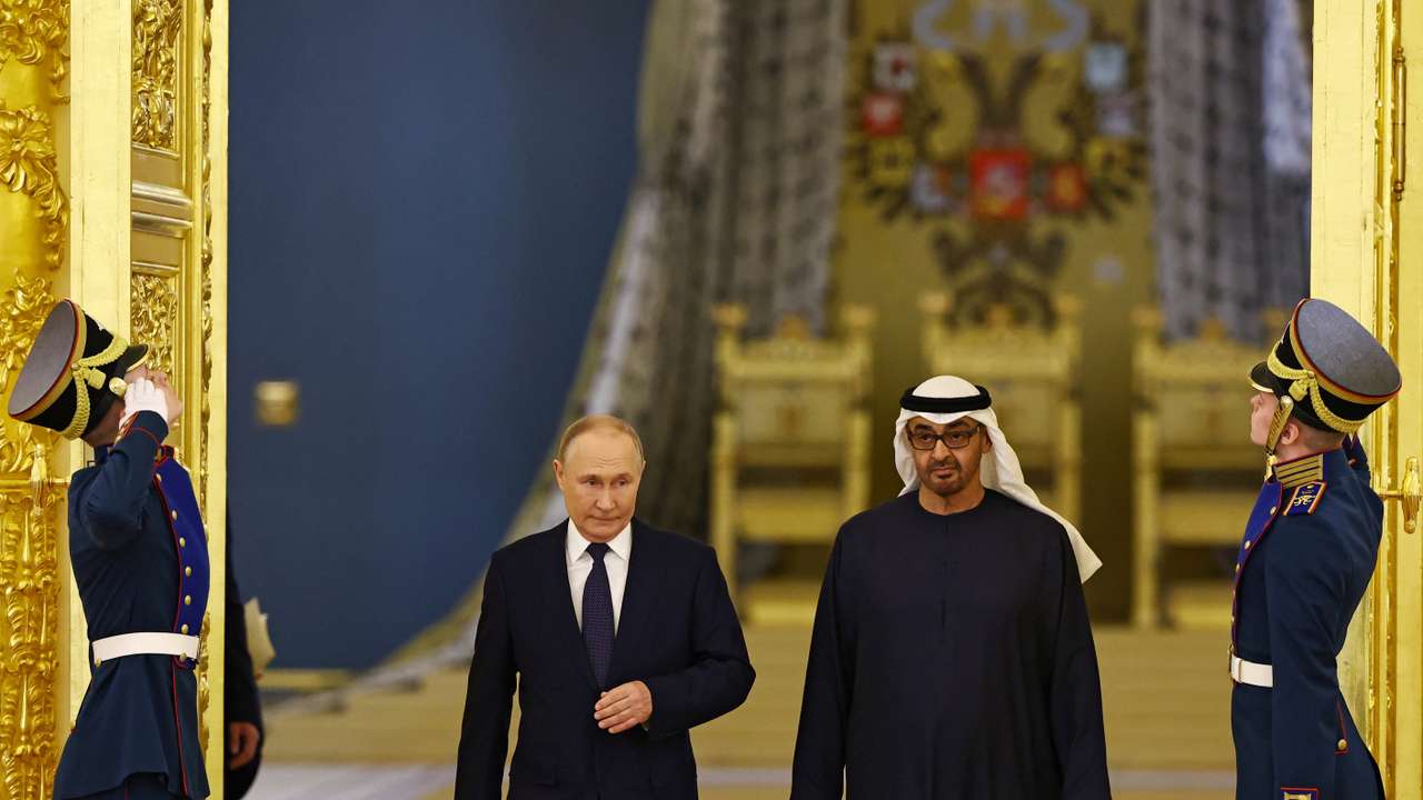 Russia's President Vladimir Putin meets with United Arab Emirates' President Sheikh Mohamed bin Zayed Al Nahyan in Moscow