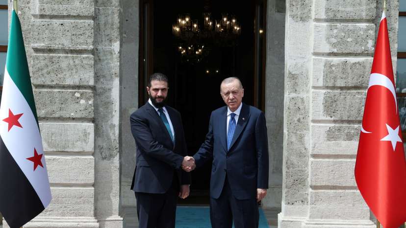 Turkey's President Tayyip Erdogan meets with Syrian President Ahmed al-Sharaa in Istanbul