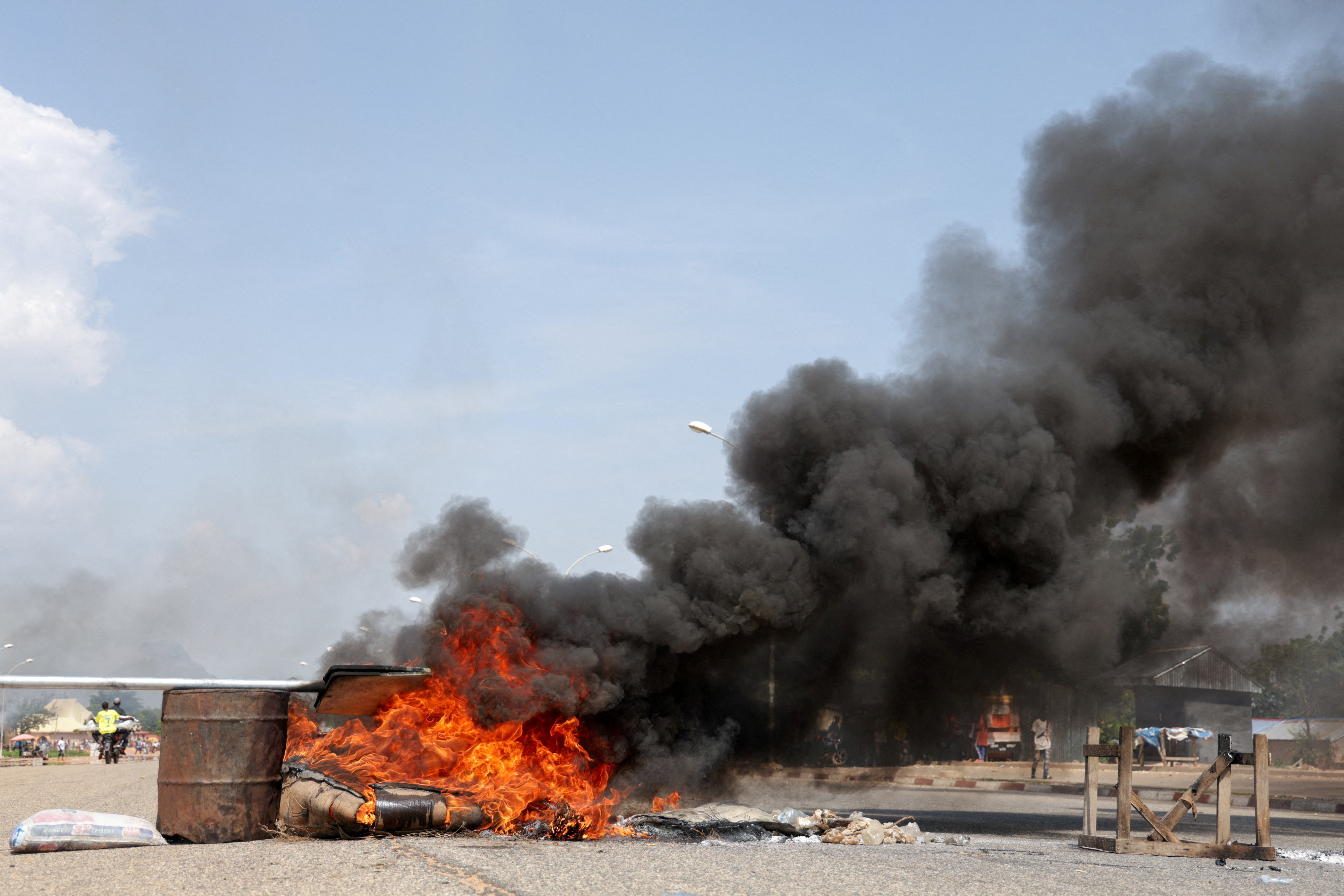 Protests as Cameroonian opposition rejects Biya's presidential election win, in Garoua