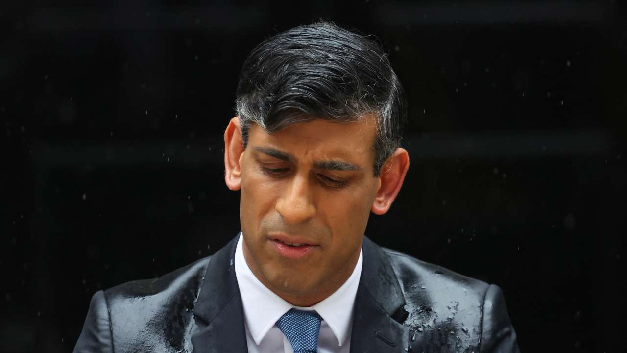 British PM Sunak calls for a general election, at Downing Street, in London