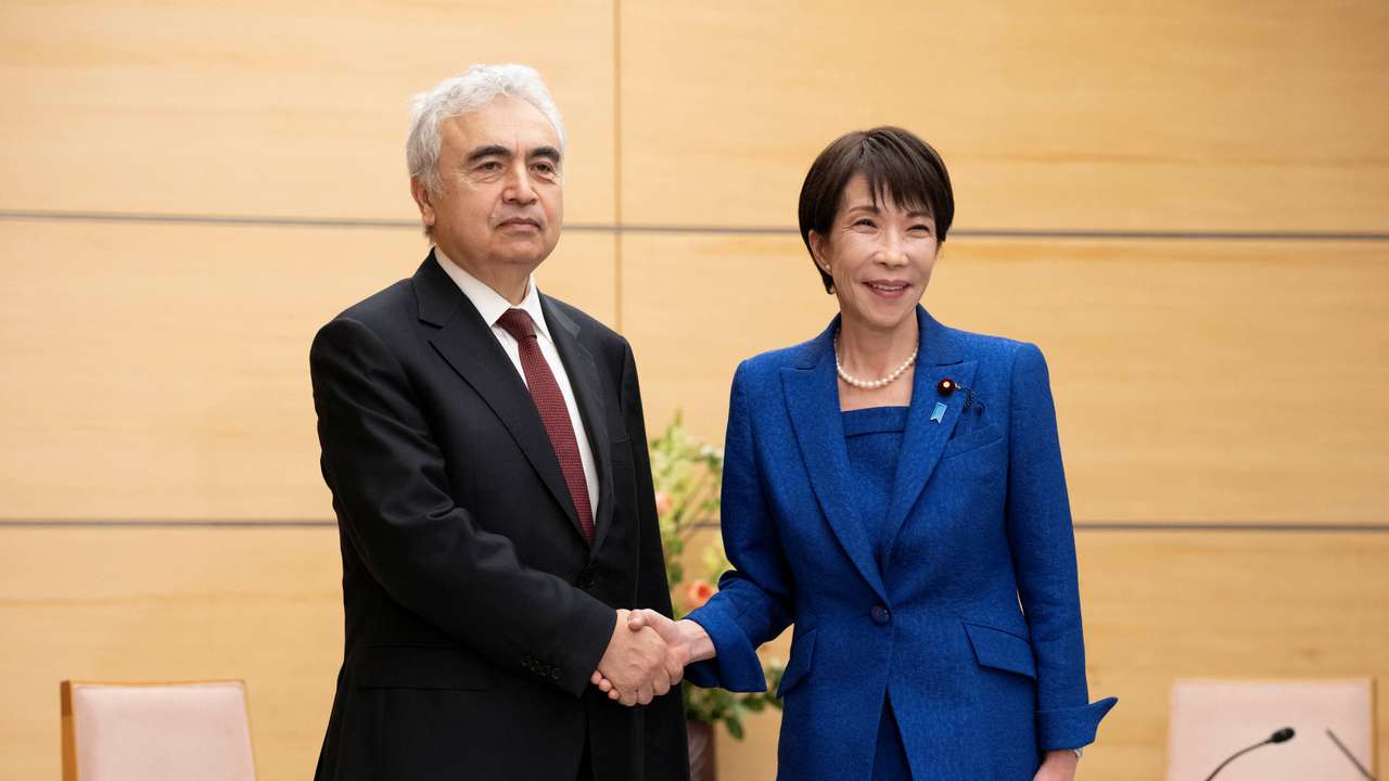 Japan's Prime Minister Sanae Takaichi and Executive Director of the International Energy Agency (IEA) Fatih Birol meet in Tokyo