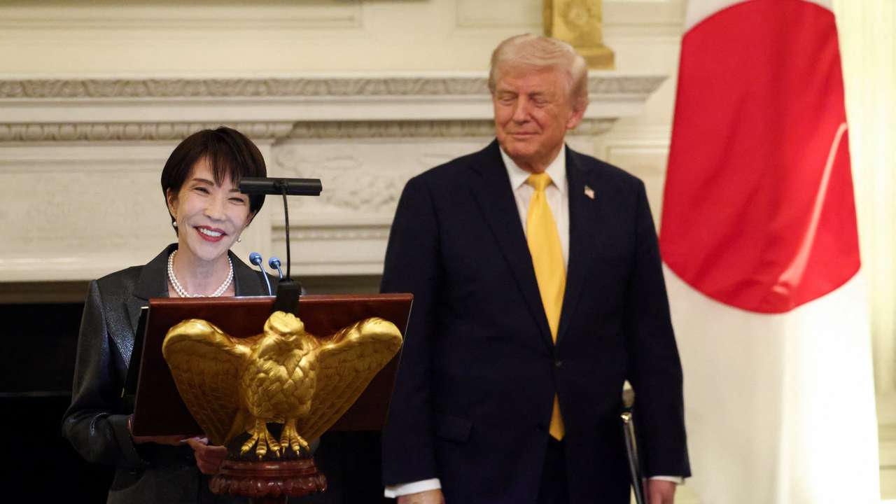 U.S. President Trump hosts a dinner for Japanese PM Takaichi, at the White House
