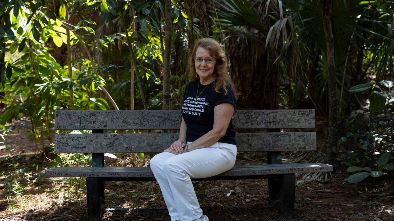 Karen Leader poses for a photo in Boca Raton