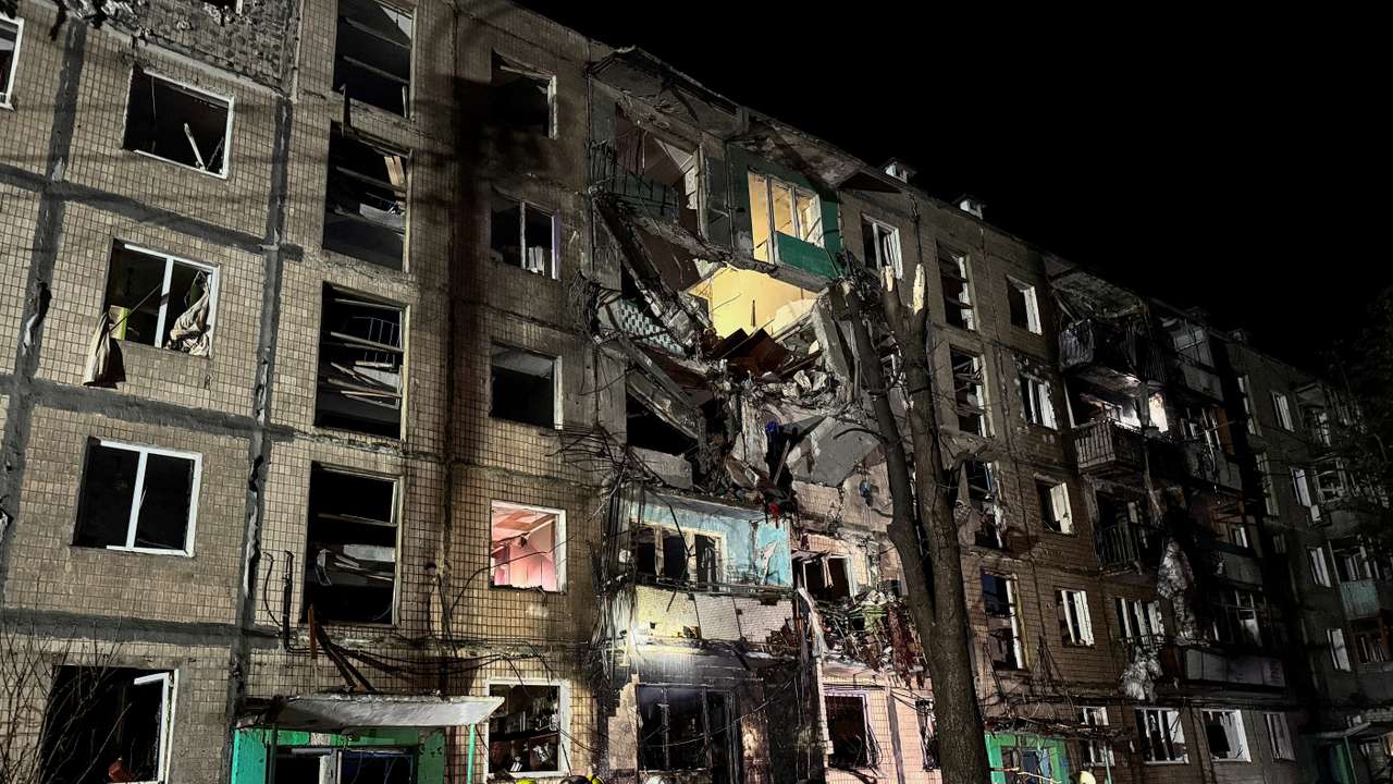 Aftermath of a Russian air strike in Kharkiv