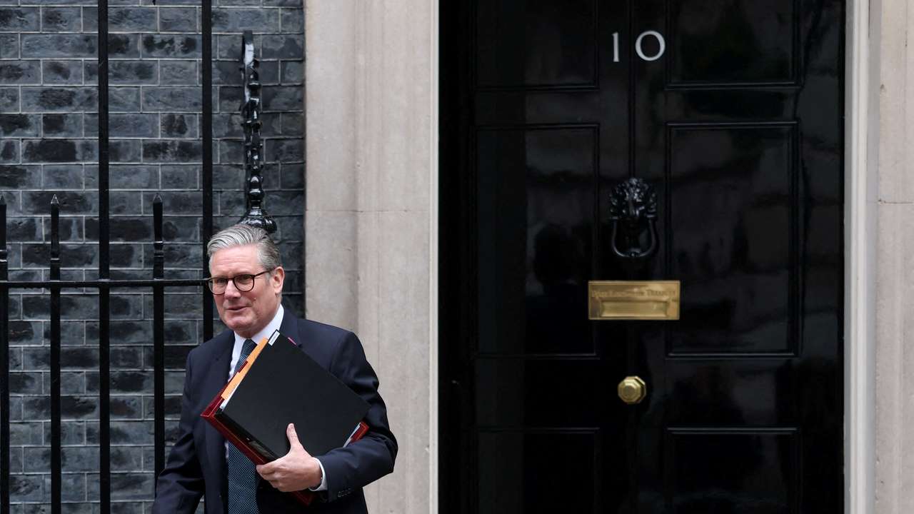 FILE PHOTO: British Prime Minister Keir Starmer leaves 10 Downing Street in London