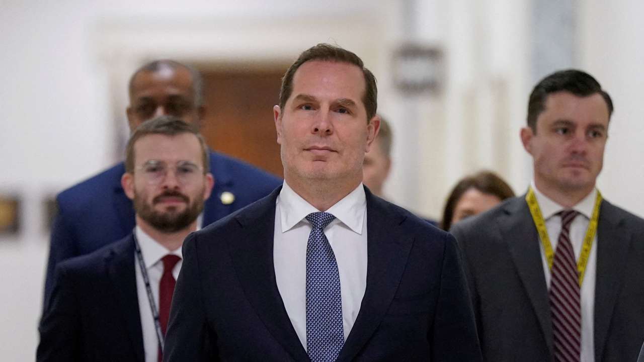 FILE PHOTO: Pete Marocco, deputy administrator-designate at the USAID, meets with members of Congress to discuss foreign assistance on Capitol Hill in Washington