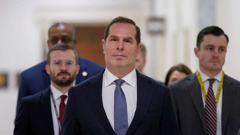 FILE PHOTO: Pete Marocco, deputy administrator-designate at the USAID, meets with members of Congress to discuss foreign assistance on Capitol Hill in Washington