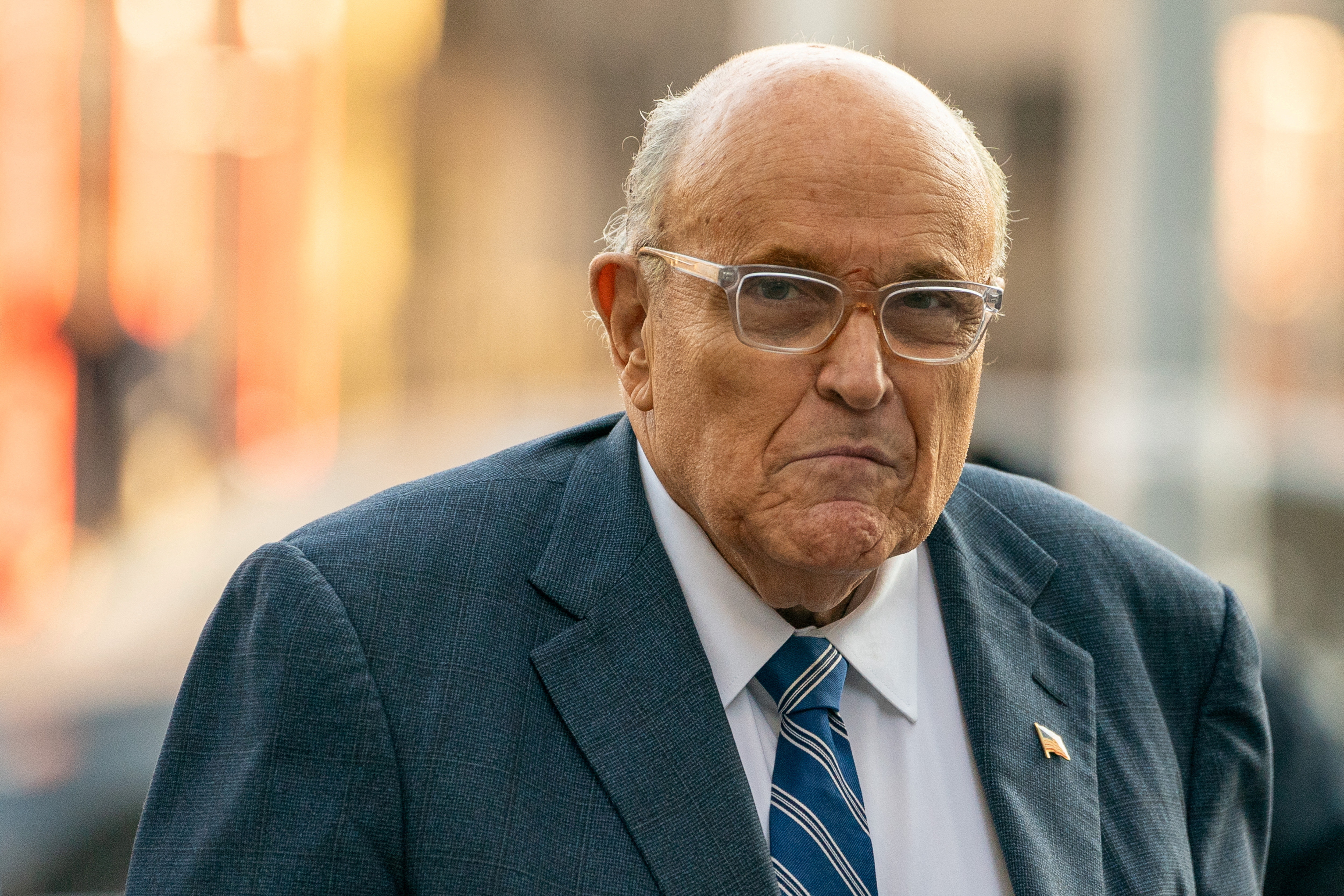 FILE PHOTO: Rudy Giuliani appears at Manhattan federal court, in New York