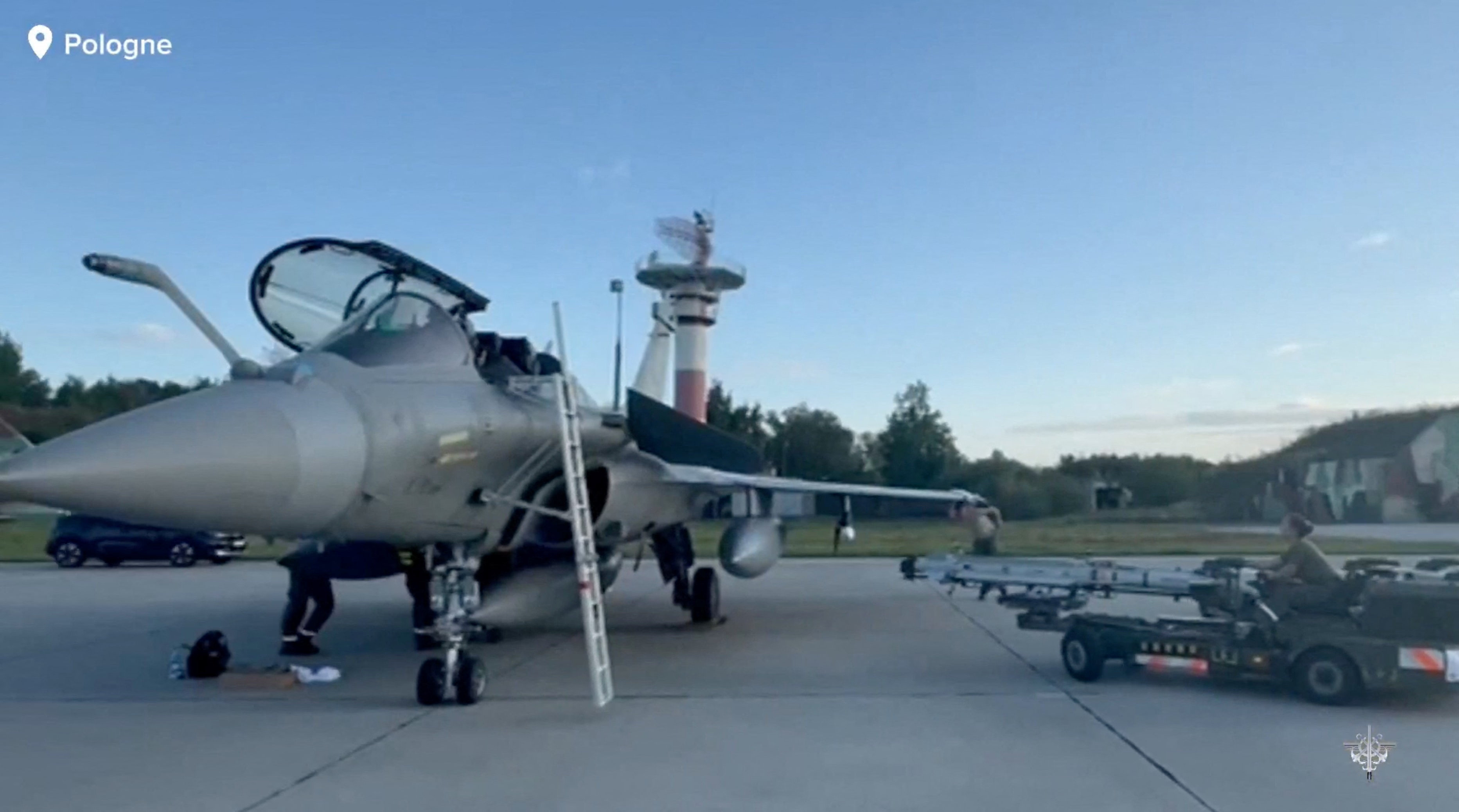 France mobilises 3 Rafale aircrafts as part of the Eastern Sentry operation, in a location given as Poland