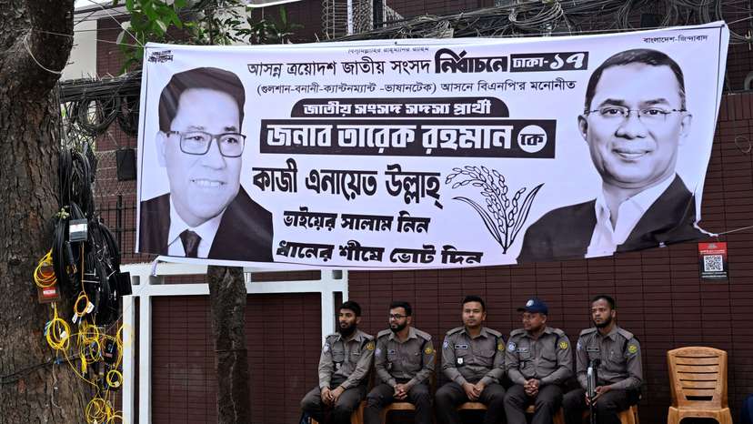 A day after the national election, in Dhaka