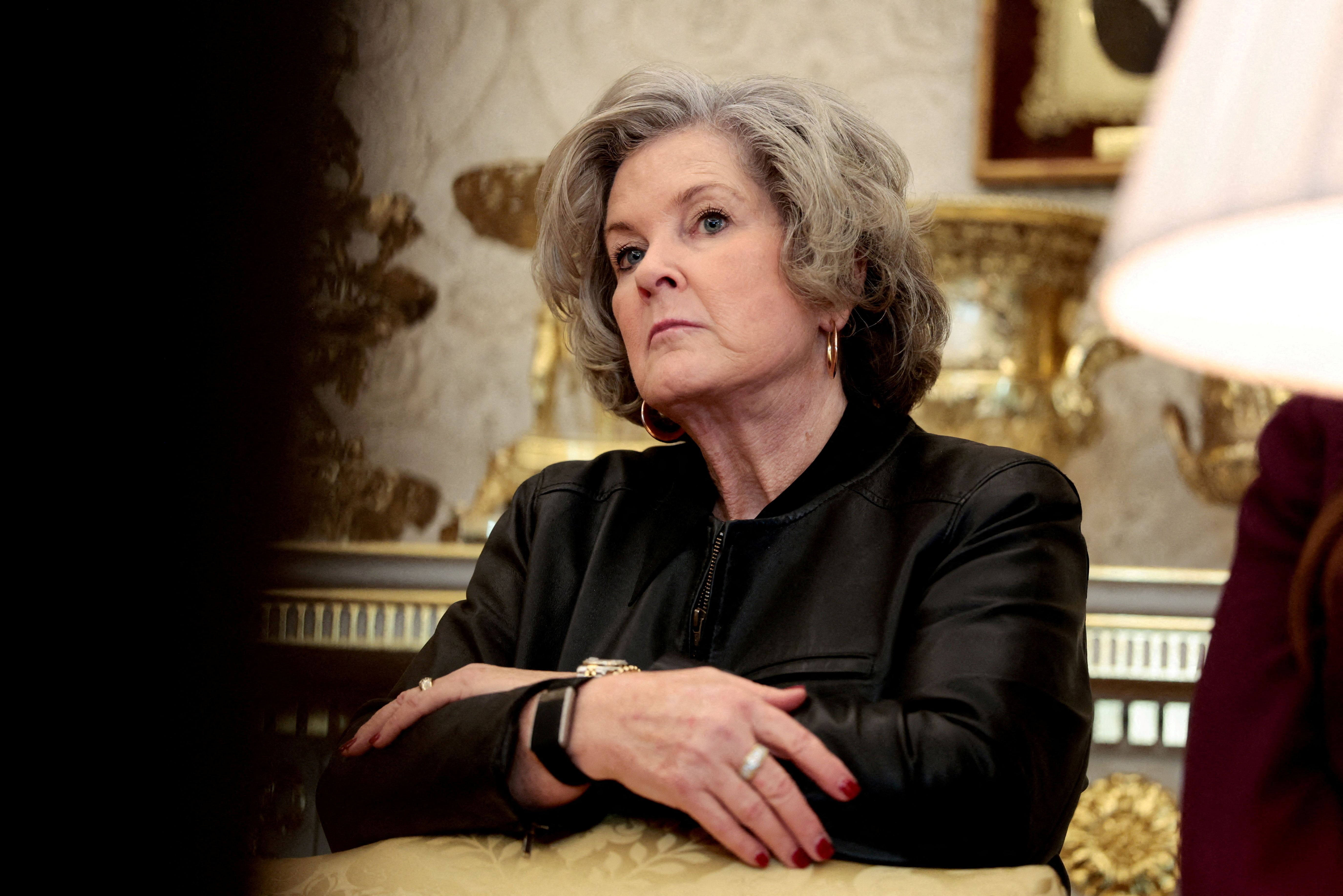 FILE PHOTO: White House Chief of Staff Susie Wiles in the Oval Office