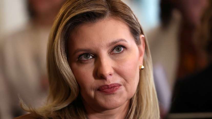 British Prime Minister Rishi Sunak's wife, Akshata Murthy, meets Ukrainian President Volodymyr Zelenskiy's wife, Olena Zelenska at Downing Street