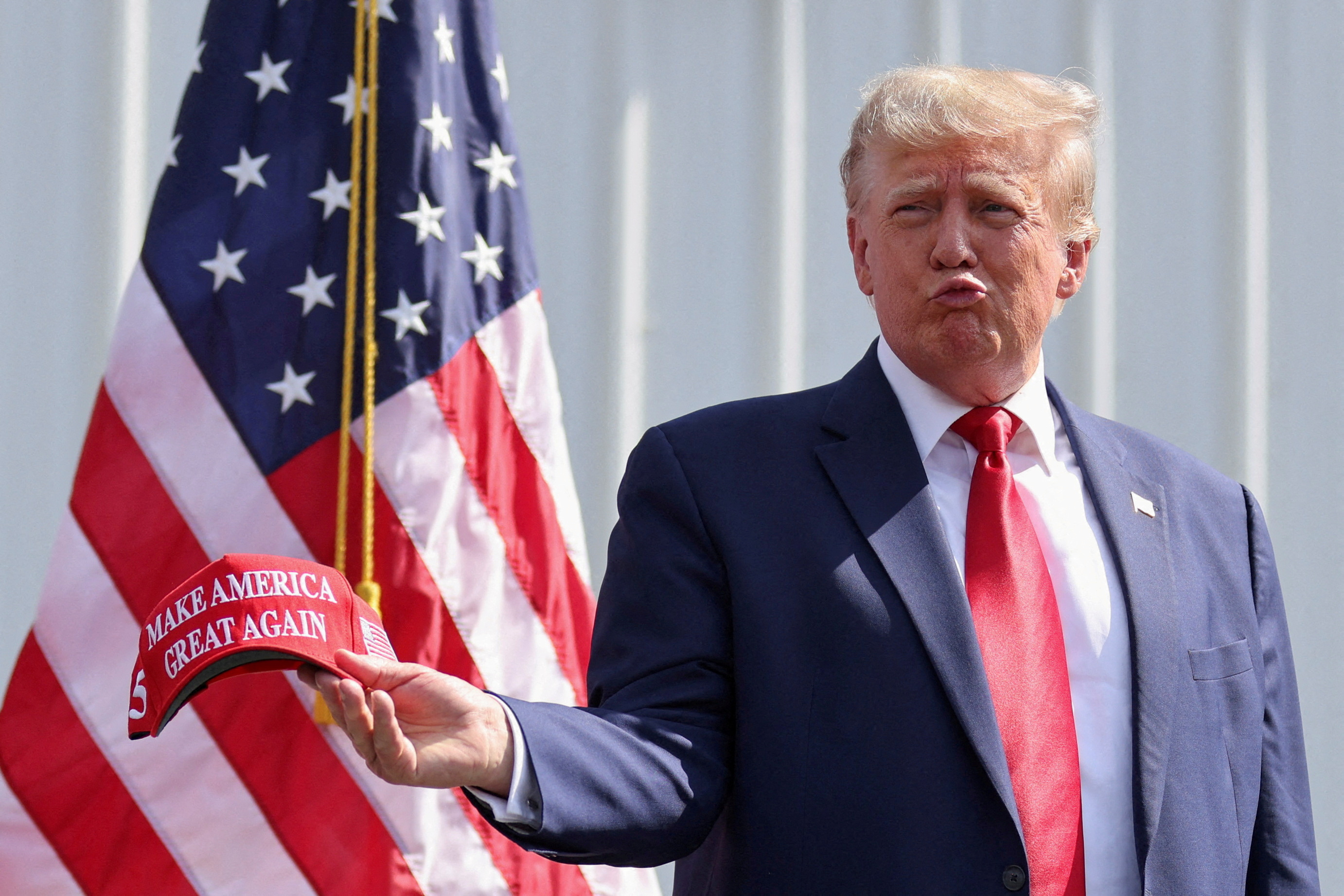 Former U.S. President Donald Trump attends a campaign event in Summerville