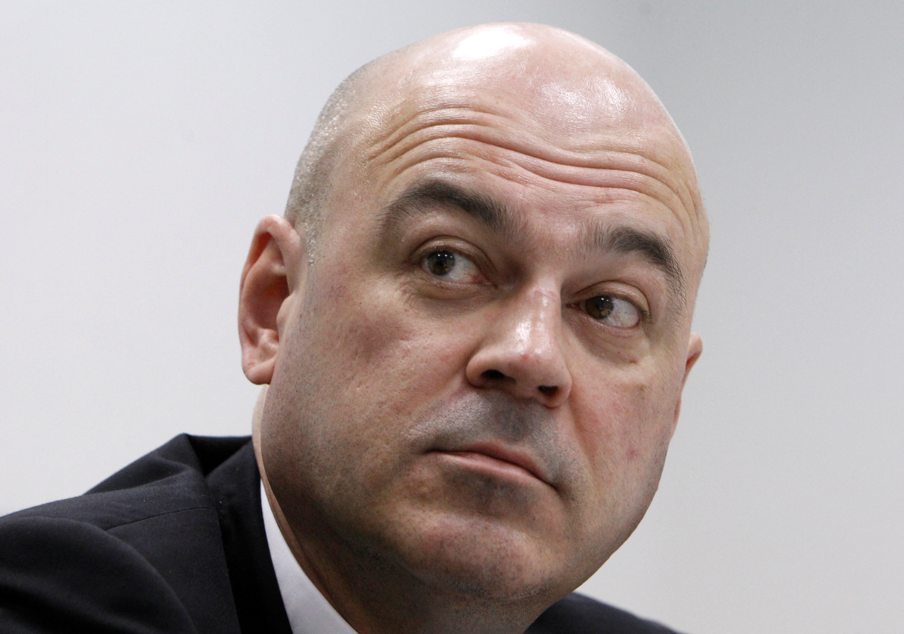FILE PHOTO: Alexey Kuzmichev, chairman of Russian investment company A1 advisory committee, attends a news conference in Moscow