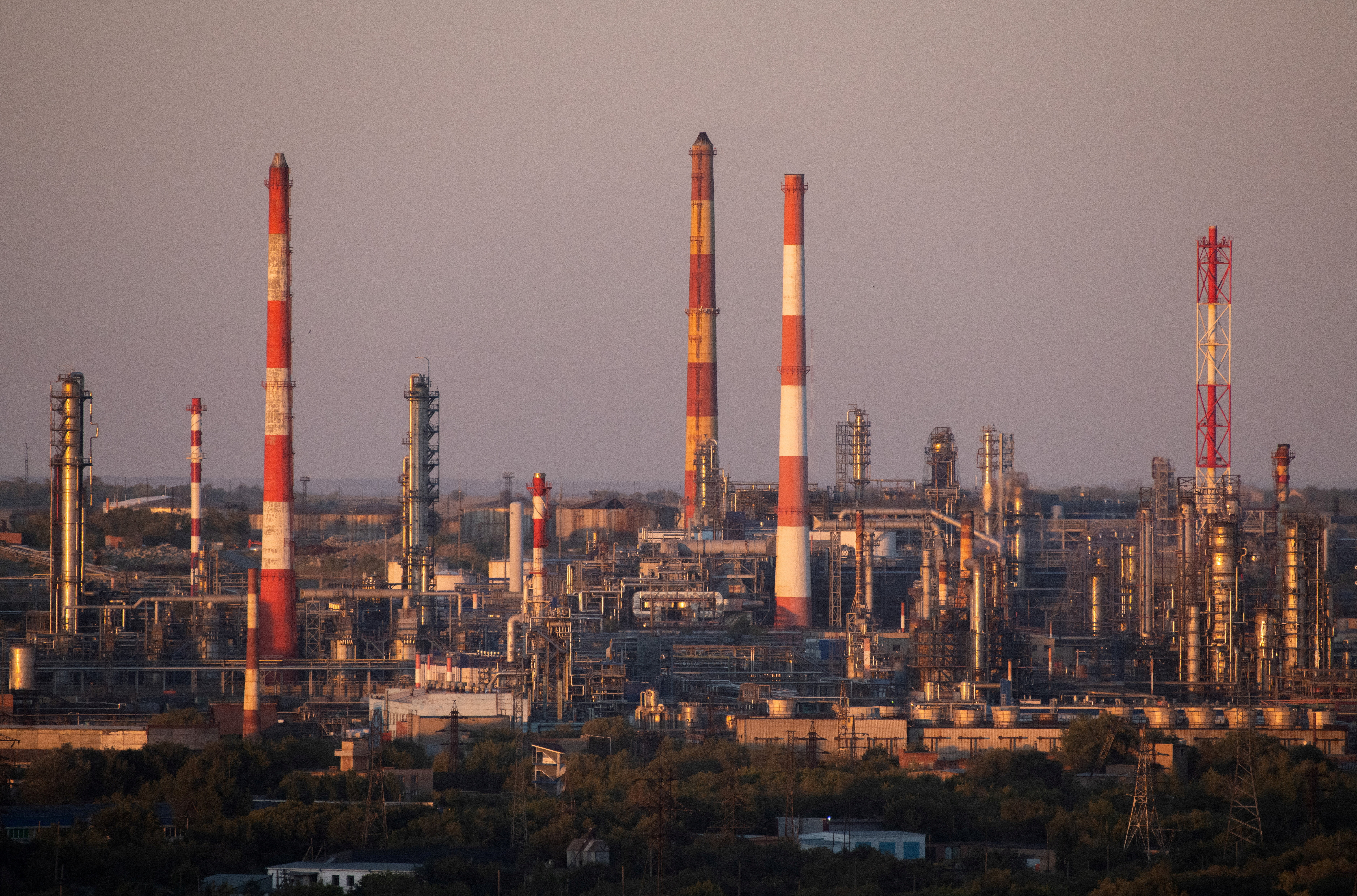 FILE PHOTO: General view of Orsknefteorgsintez oil refinery in Orsk