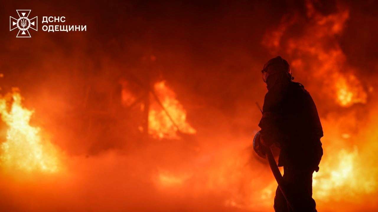 Aftermath of a Russian missile strike in Odesa