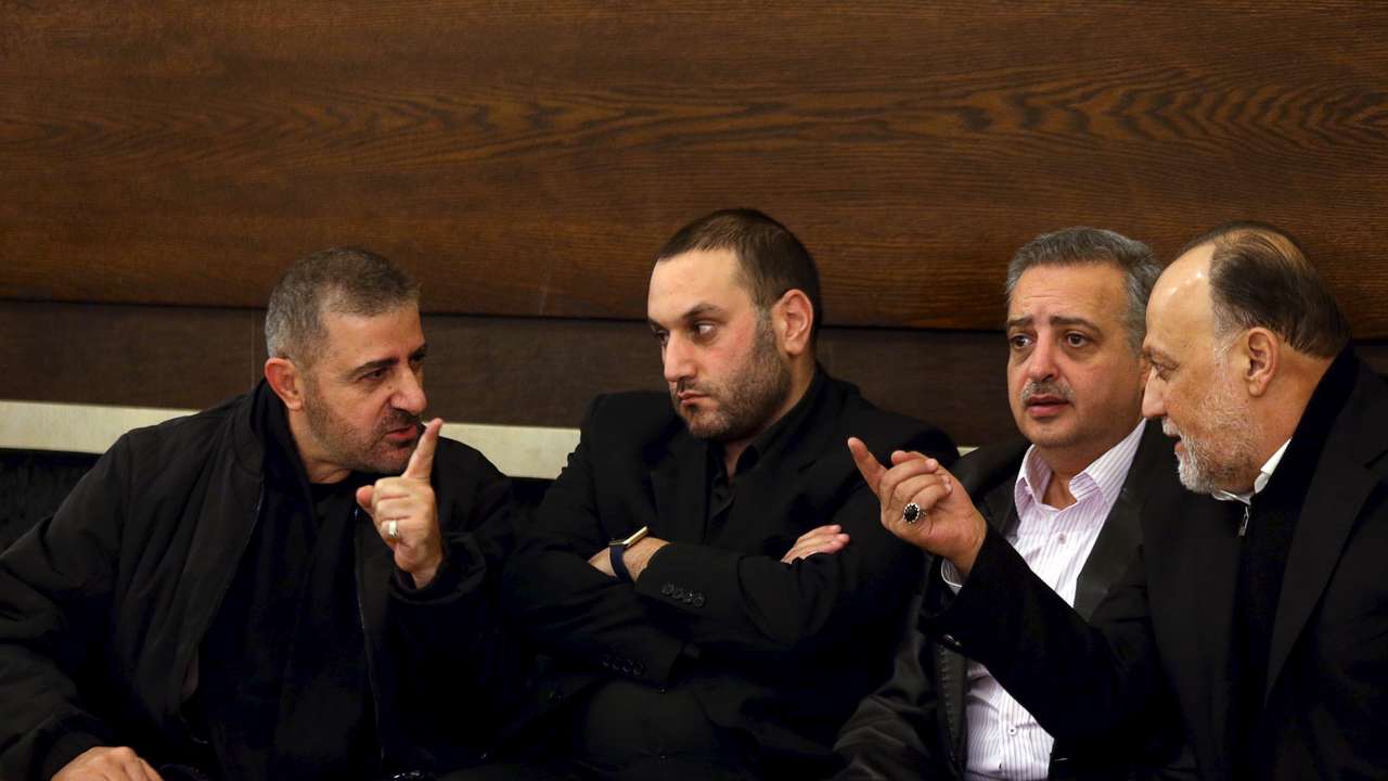 Hezbollah official Safa talks Hezbollah parliament member Ammar in Beirut