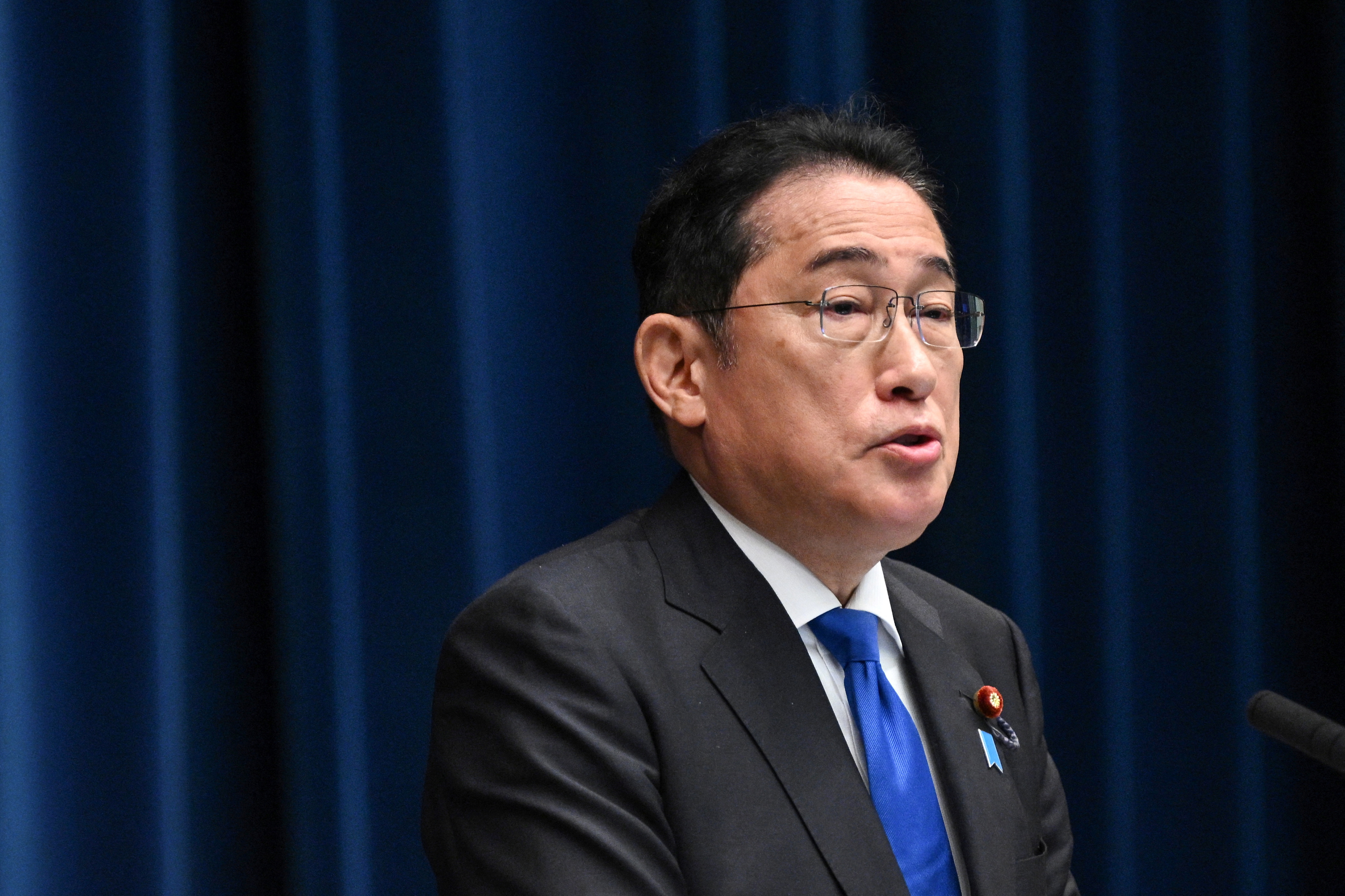 Japan's PM Kishida holds a press conference, in Tokyo