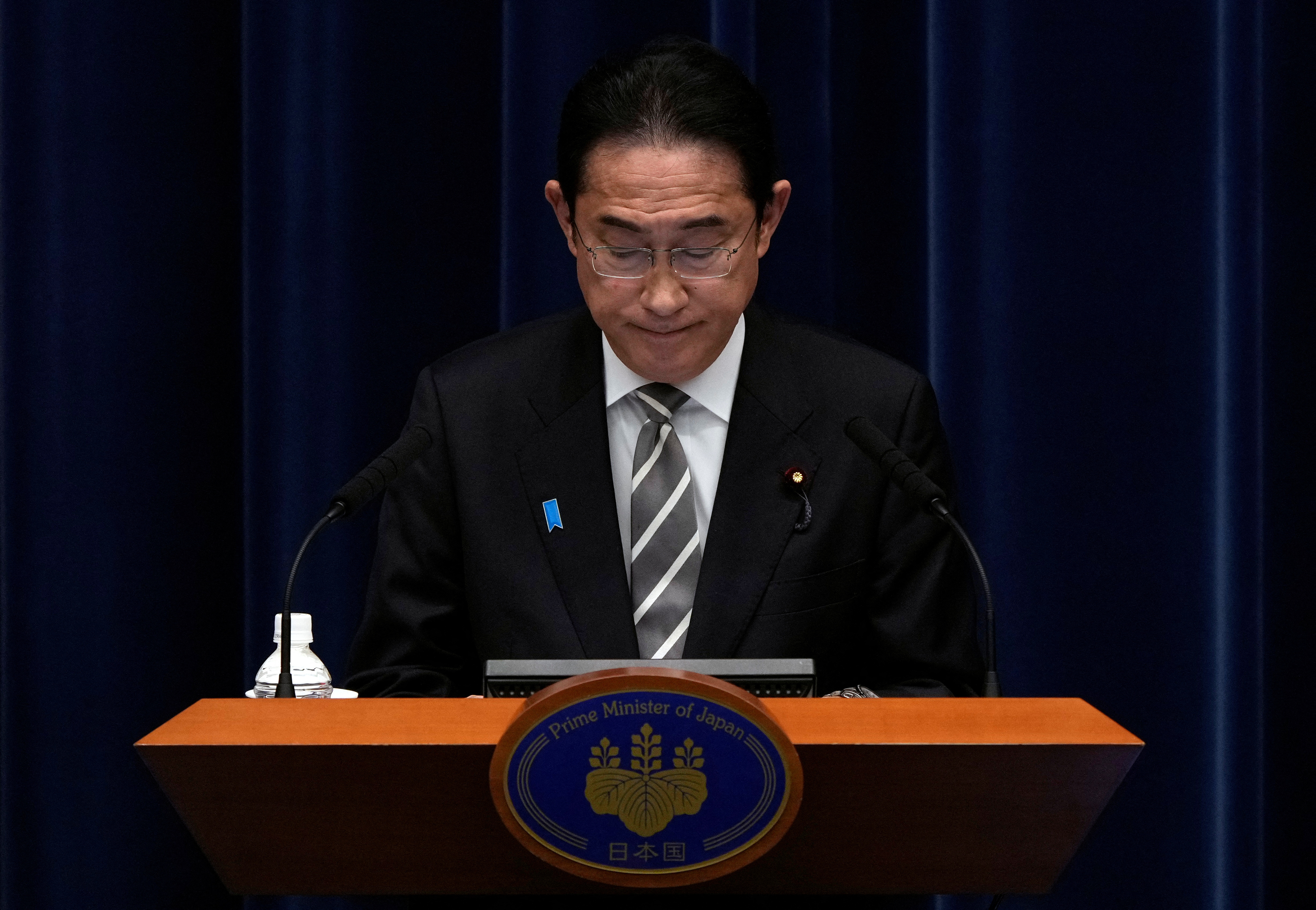 Press conference by Japan's Prime Minister Fumio Kishida, in Tokyo