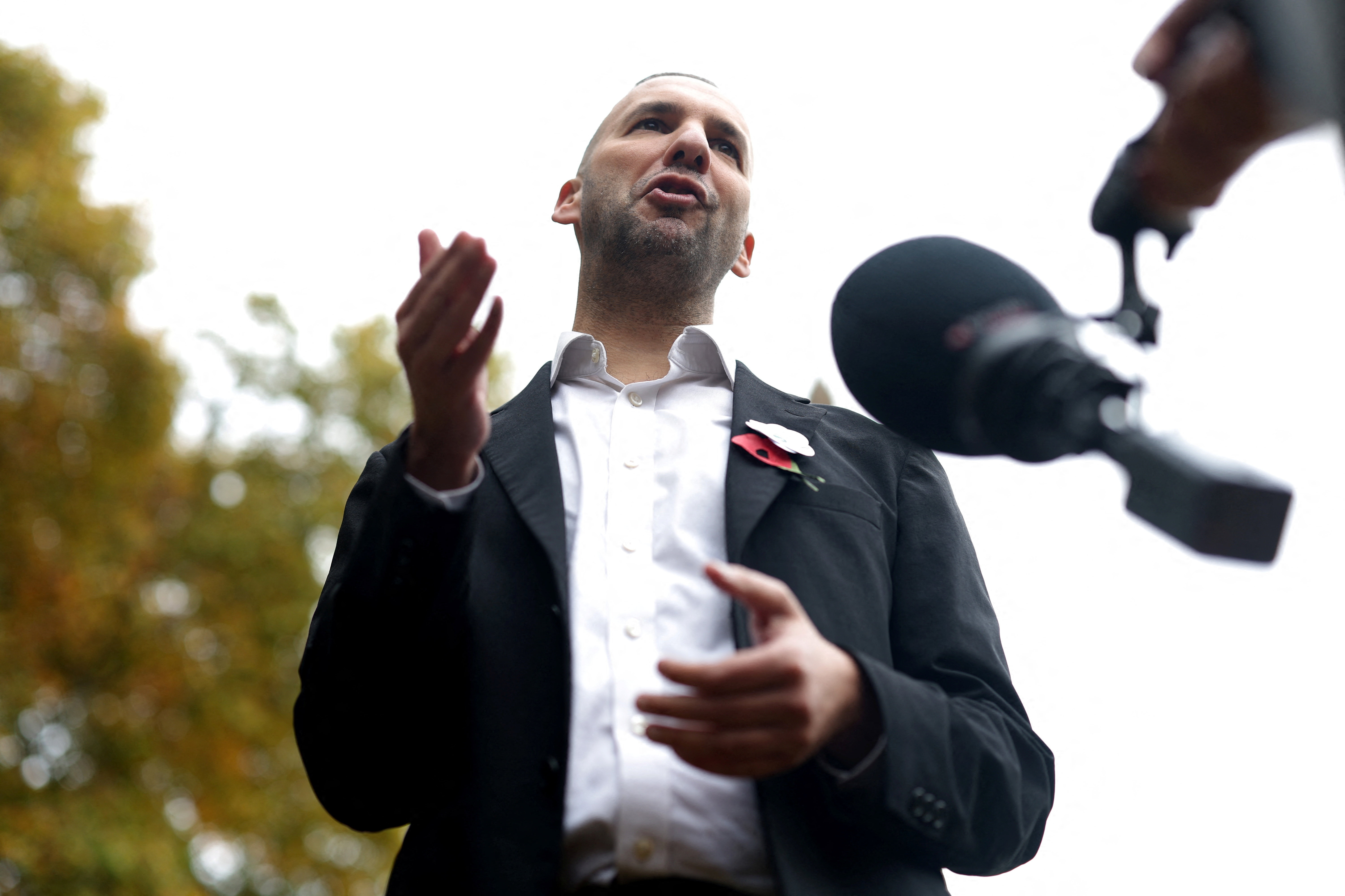 Britain's Green Party leader Zack Polanski speaks during an interview in London