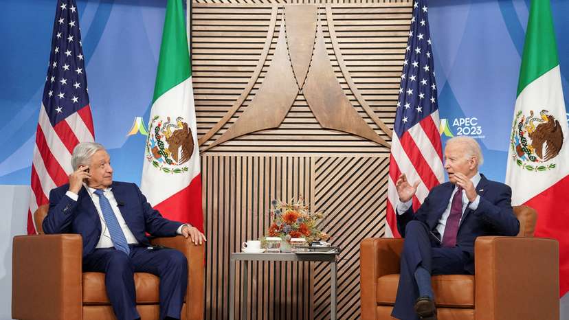 FILE PHOTO: U.S. President Biden meets with Mexican President Lopez Obrador