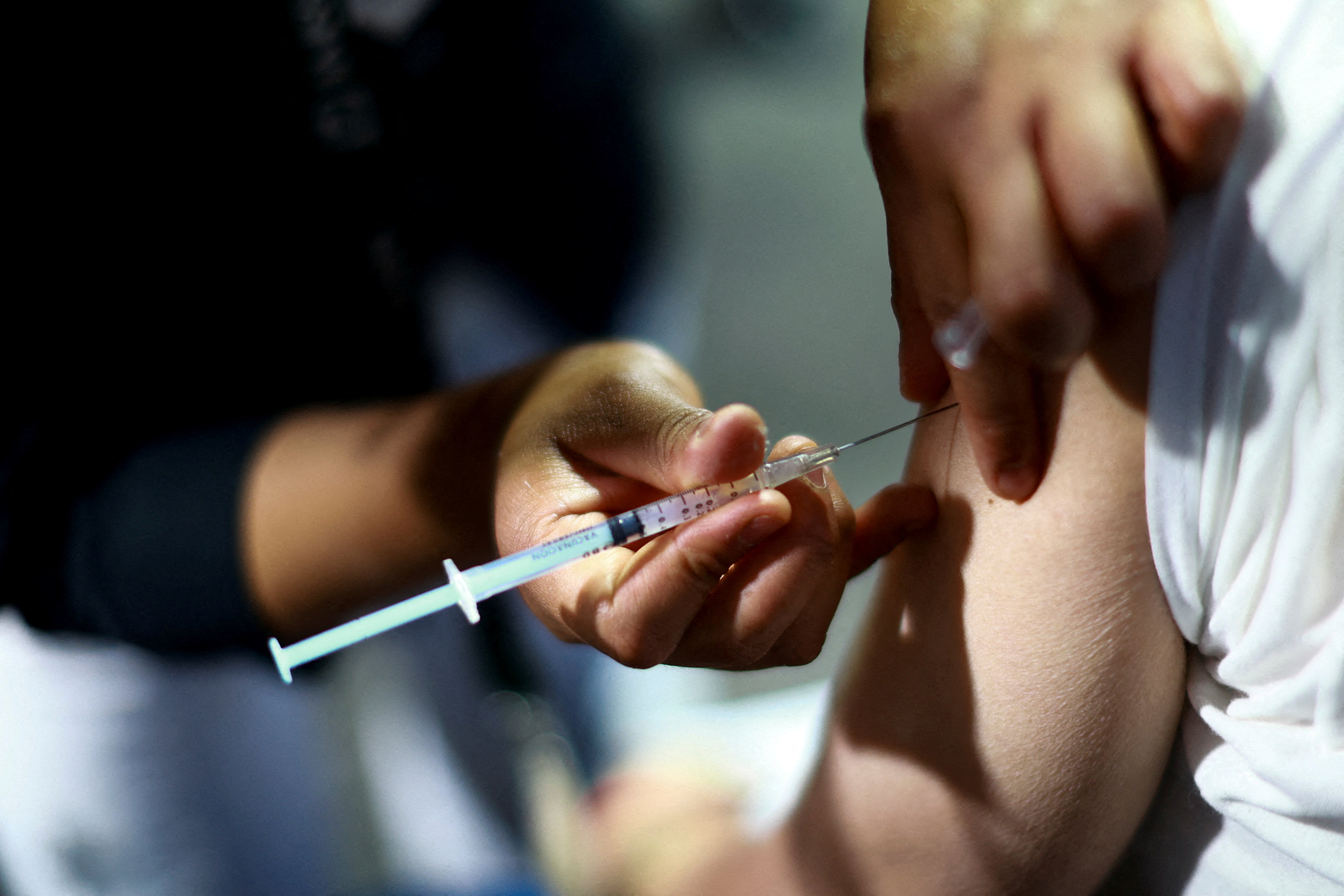 FILE PHOTO: Vaccination campaign in response to a measles outbreak, in Mexico City