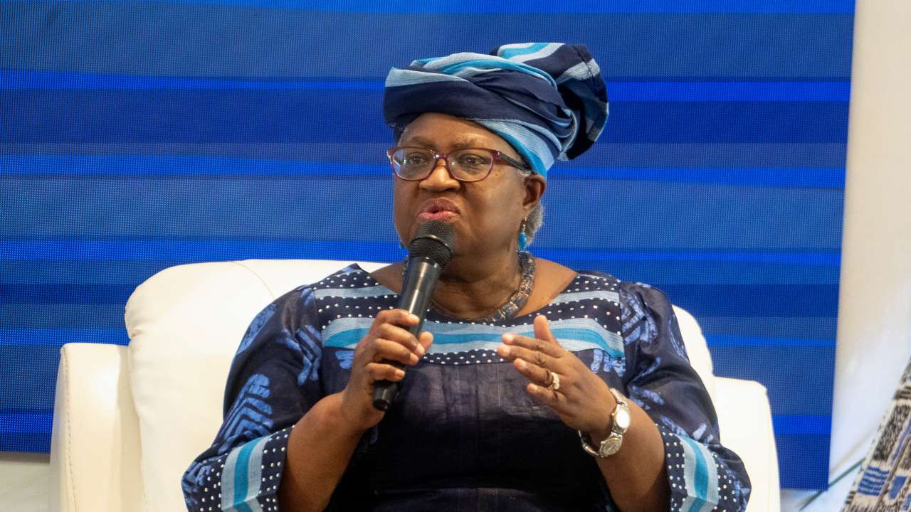 FILE PHOTO: Dr Ngozi Okonjo-Iweala, Director General of the World Trade Organization in Abuja, Nigeria, May 11, 2024. REUTERS/Marvellous Durowaiye/File Photo
