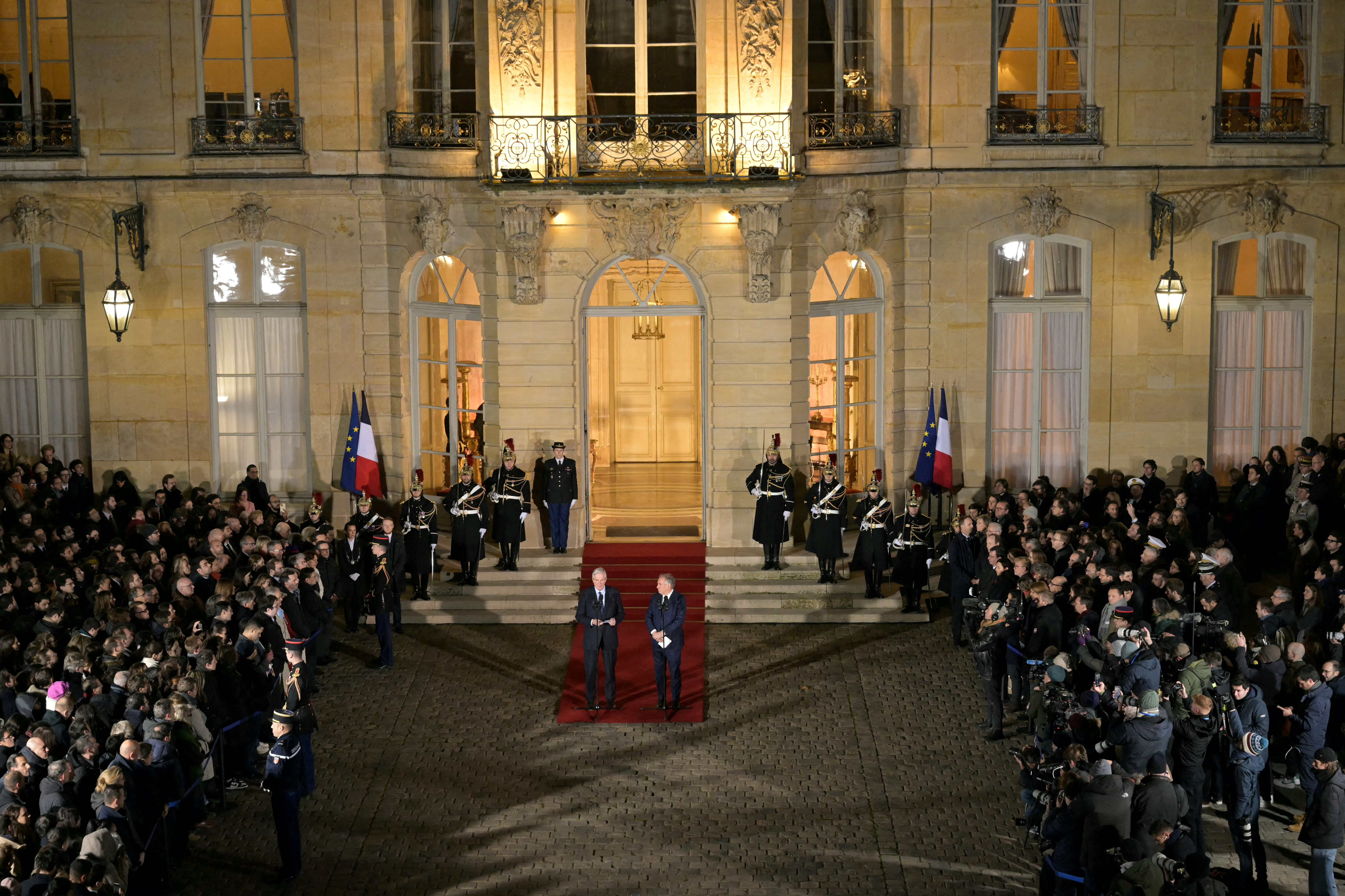 FILE PHOTO: Handover ceremony for France's newly appointed PM in Paris