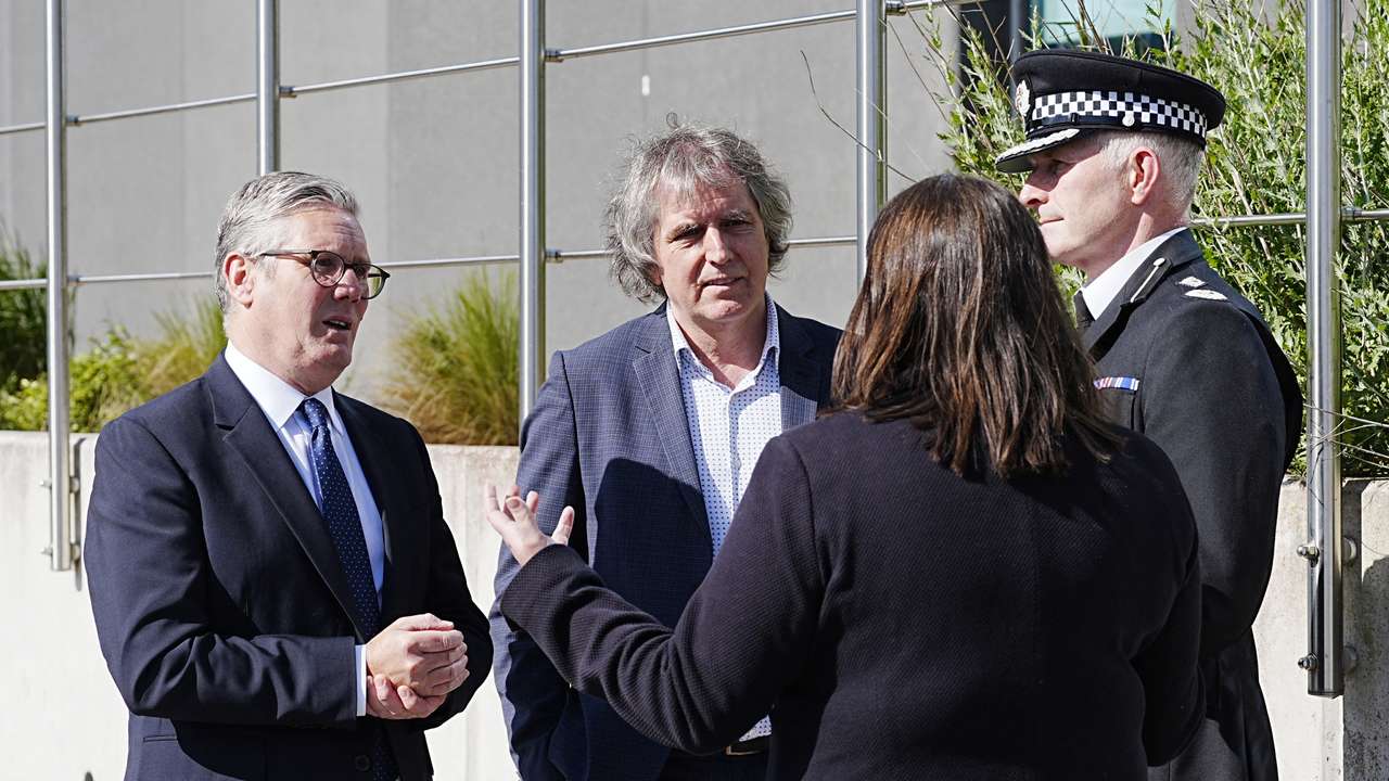 Britain's PM Starmer visits Liverpool