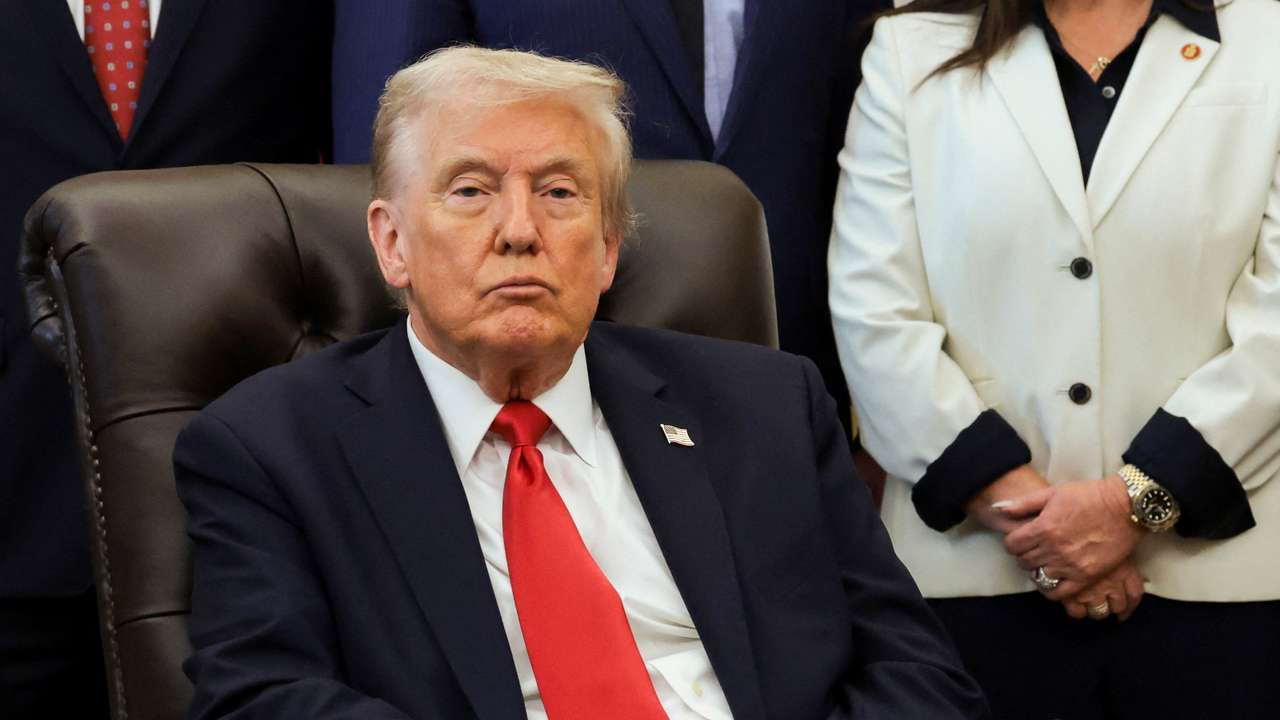 U.S. President Donald Trump holds event in the Oval Office at the White House in Washington, D.C.