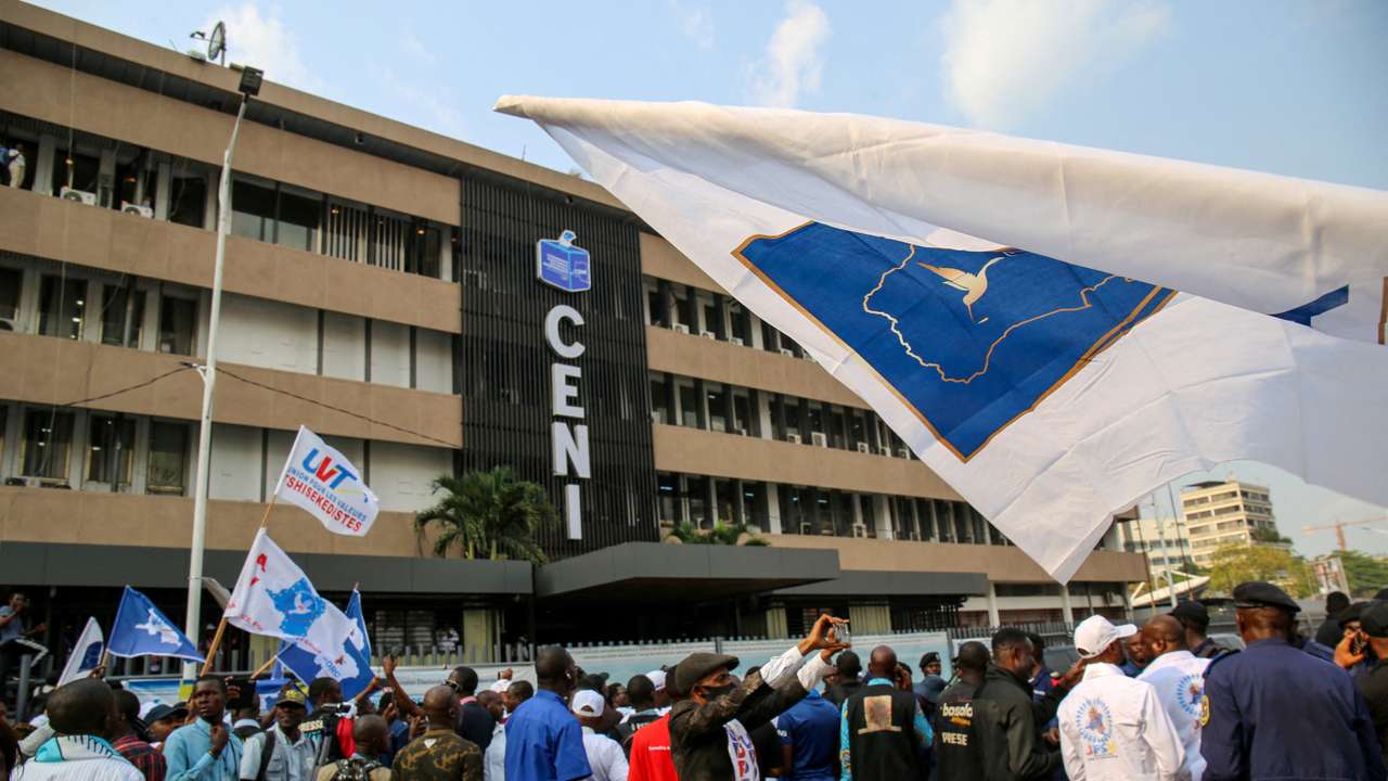 FILE PHOTO: Felix Tshisekedi filing his candidacy for the 2023 presidential elections, in Kinshasa