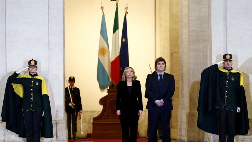 Argentina's President Javier Milei visits Rome