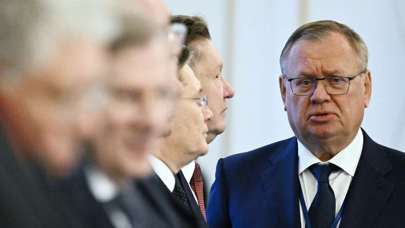 CEO of VTB bank Andrei Kostin attends official welcoming ceremony in Astana