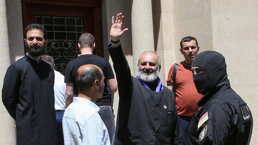 Armenia arrests archbishop over alleged coup plot