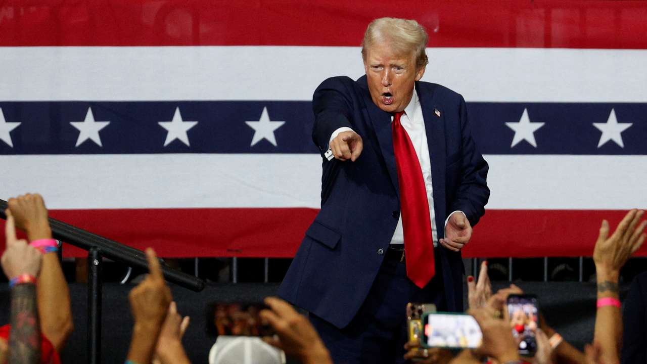 Republican presidential nominee and former U.S. President Trump campaigns in Charlotte