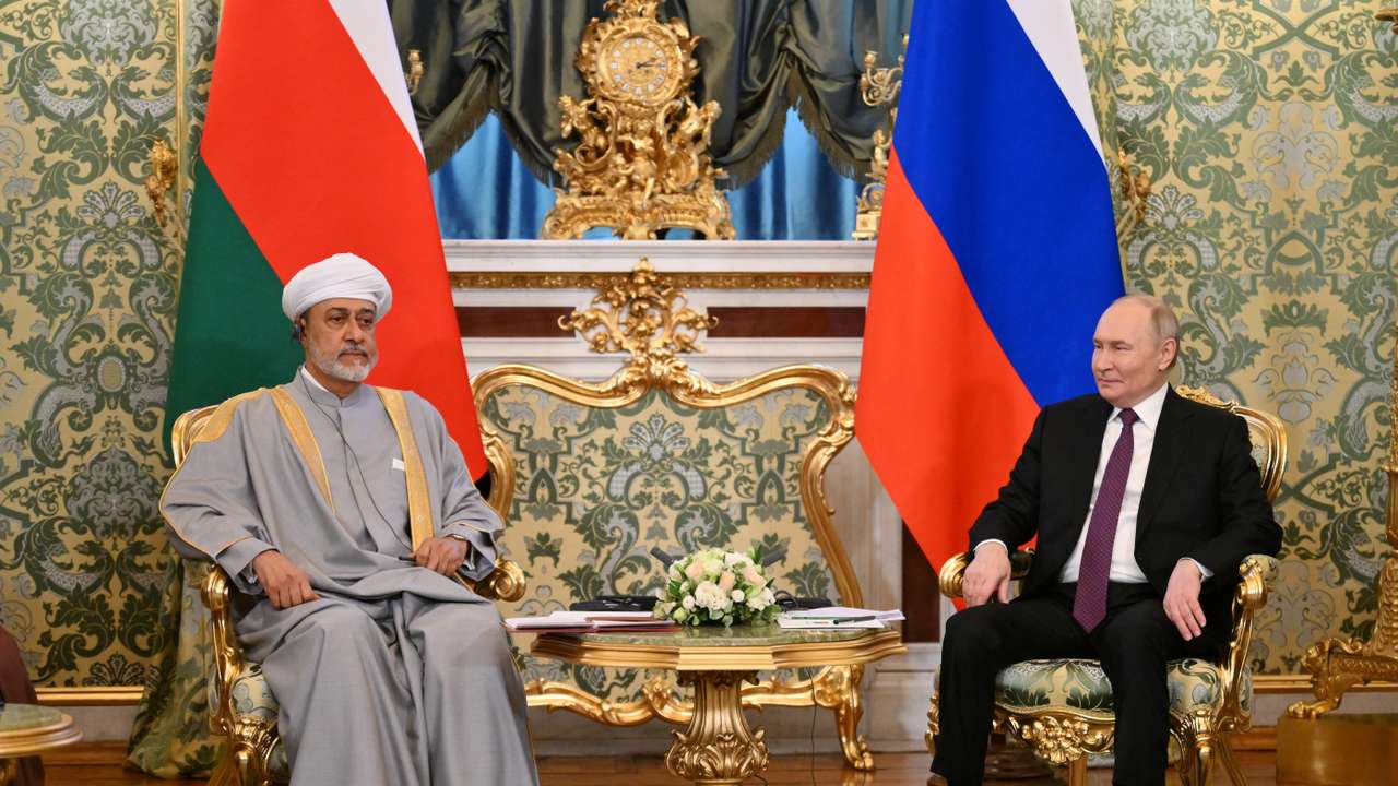 Russia's President Vladimir Putin and Oman's Sultan Haitham bin Tariq al-Said meet in Moscow