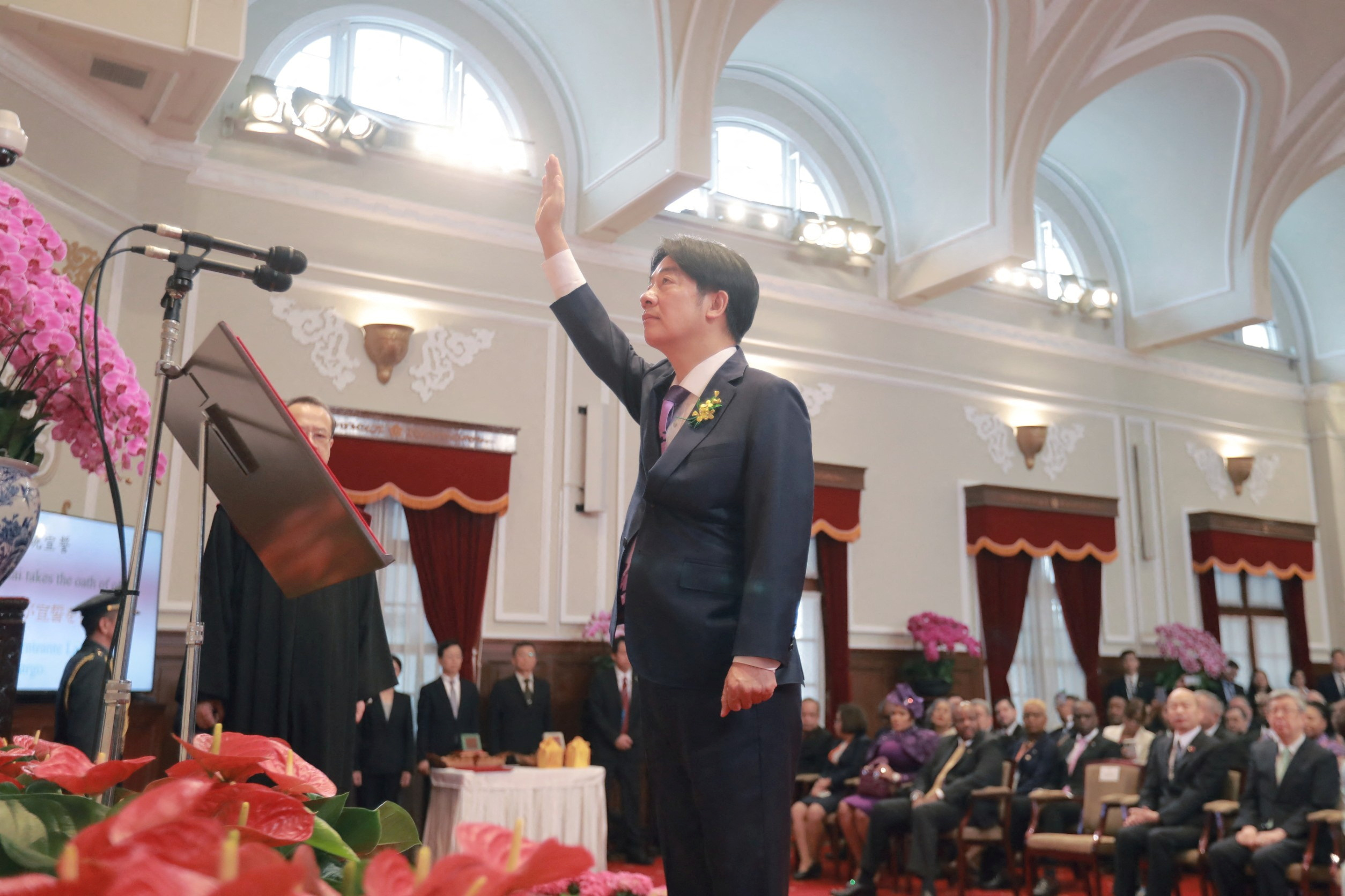 Taiwan's new President Lai Ching-te's inauguration ceremony at the Presidential office building in Taipei