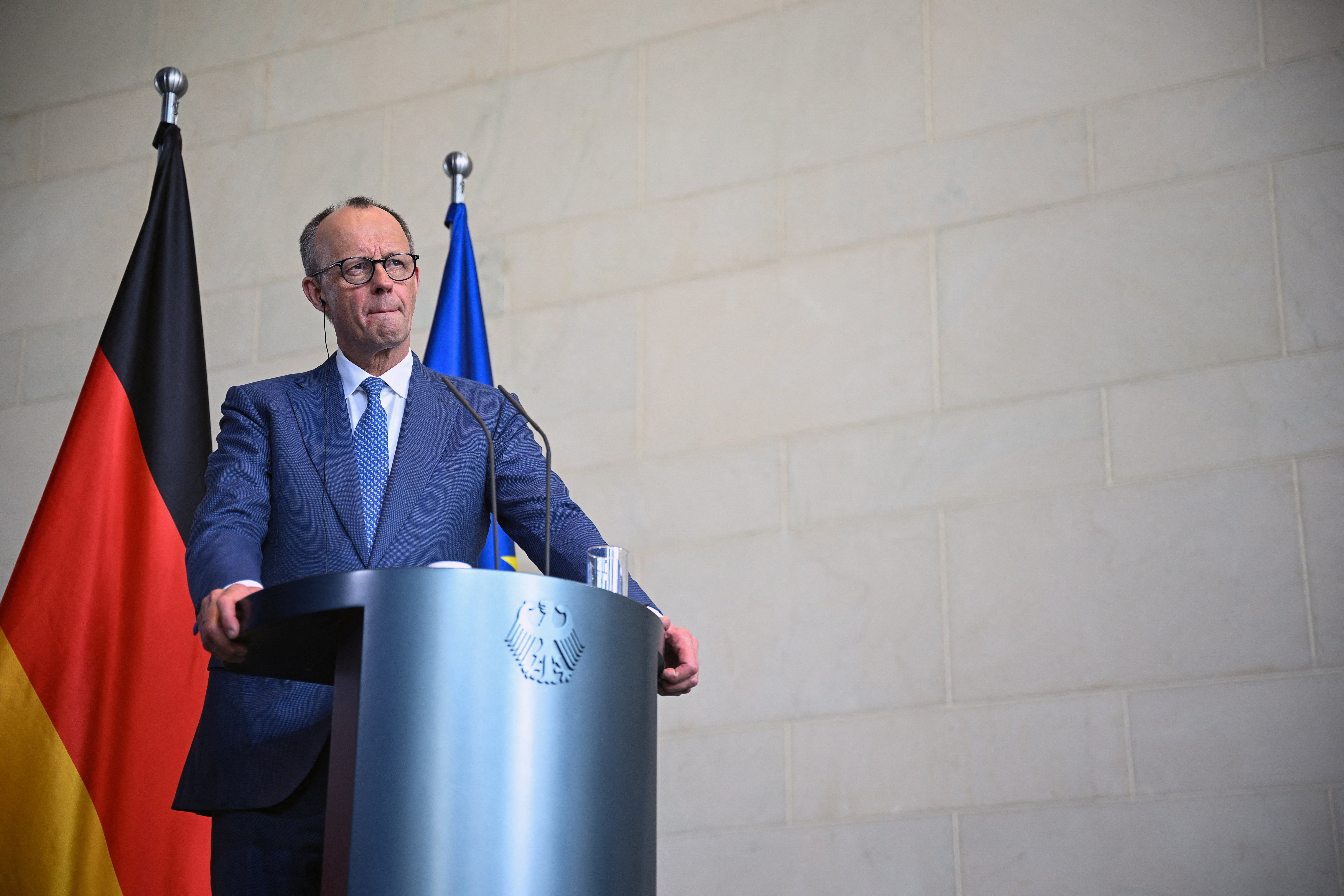 German Chancellor Friedrich Merz receives Czech Prime Minister Andrej Babis, in Berlin